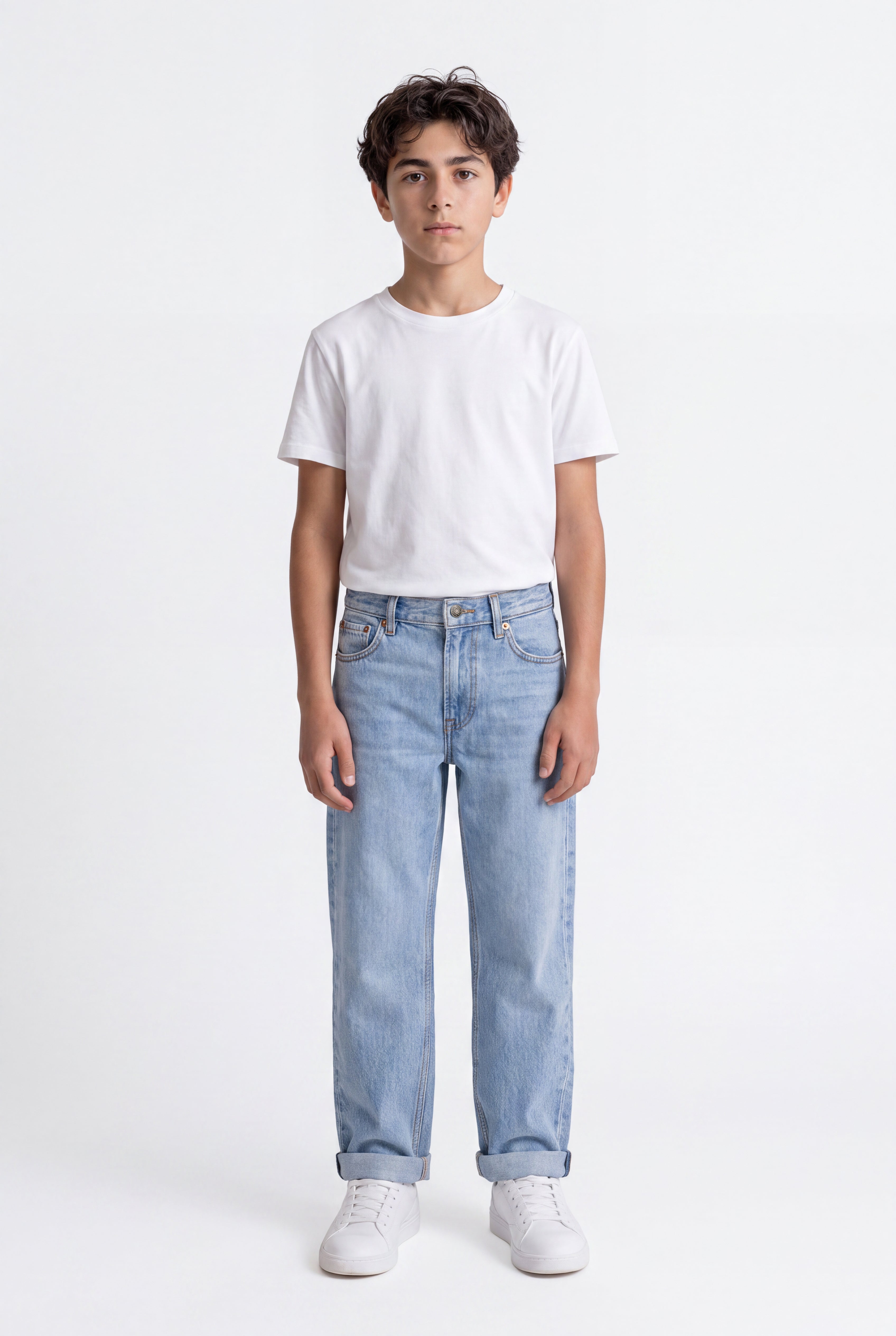 Teddy Smith Dad Pant JR Fripp/Indigo Clair jean garçon coton