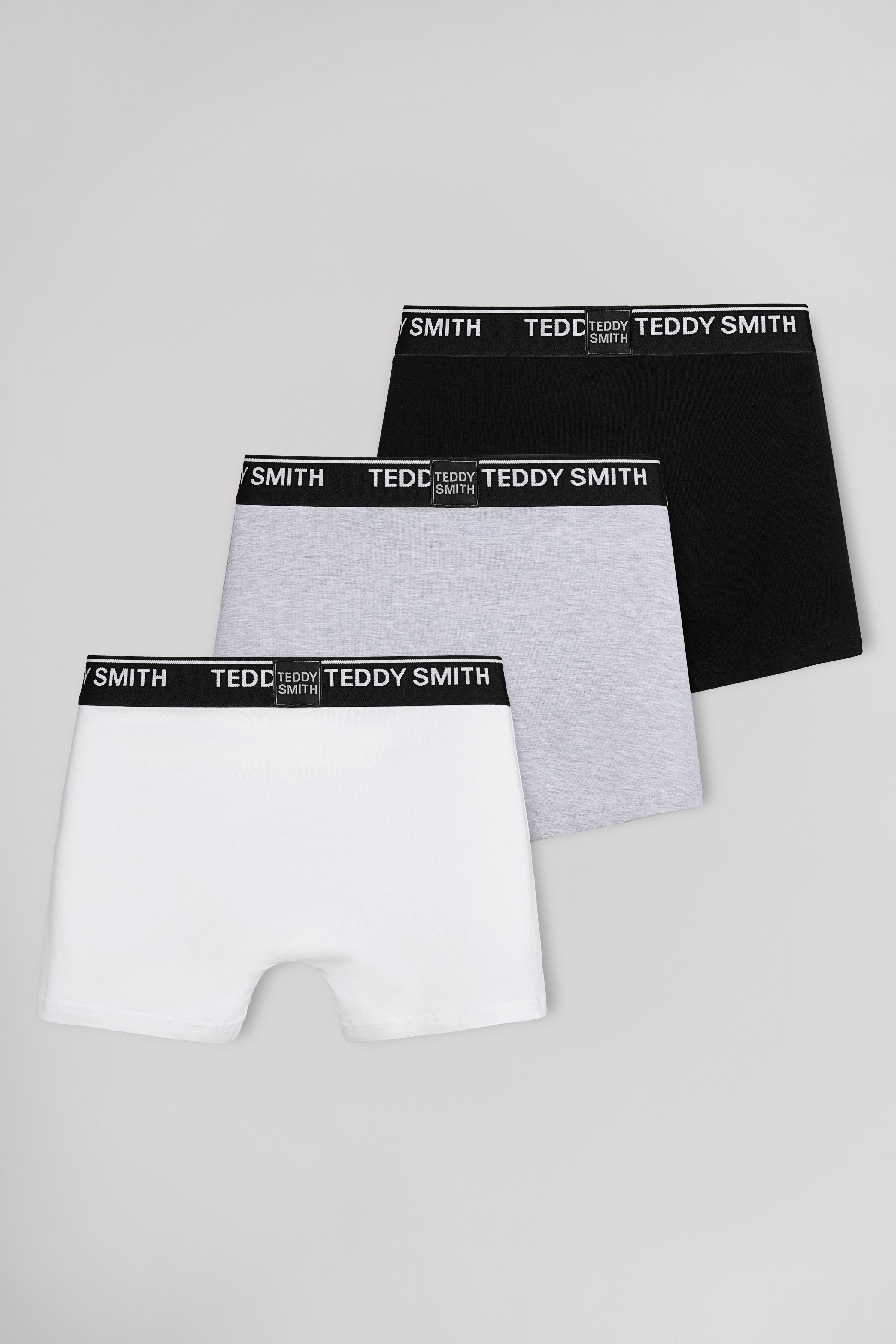 Teddy Smith lot de 3 boxers gris coton élasthanne homme