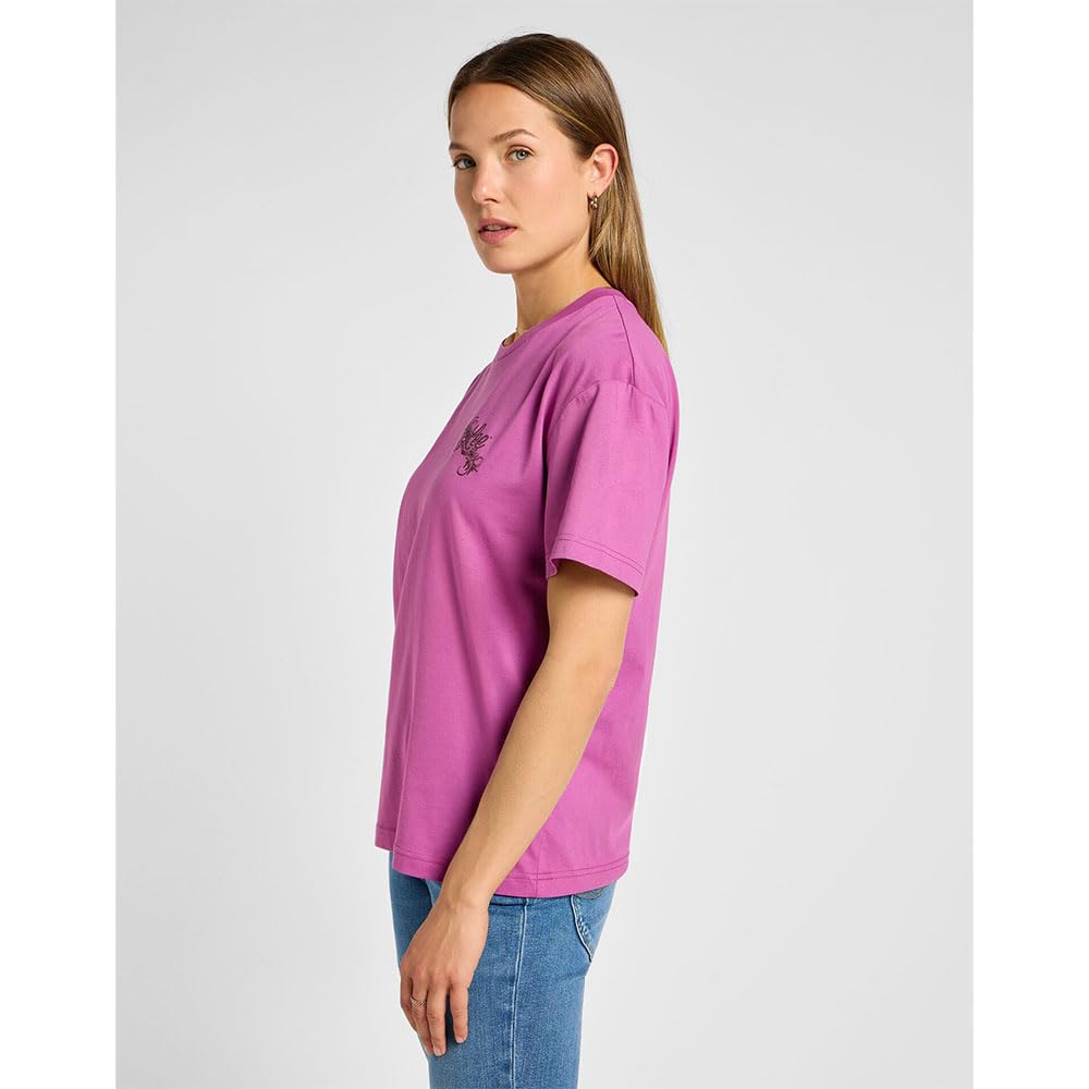 Lee SS Relaxed Graphic Tee t-shirt femme lotus L