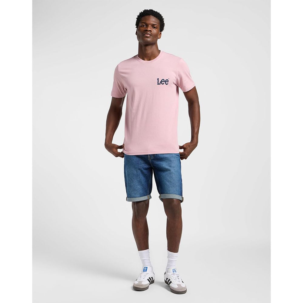 Lee Medium Wobbly Tee T-Shirt Homme Mauve Doux