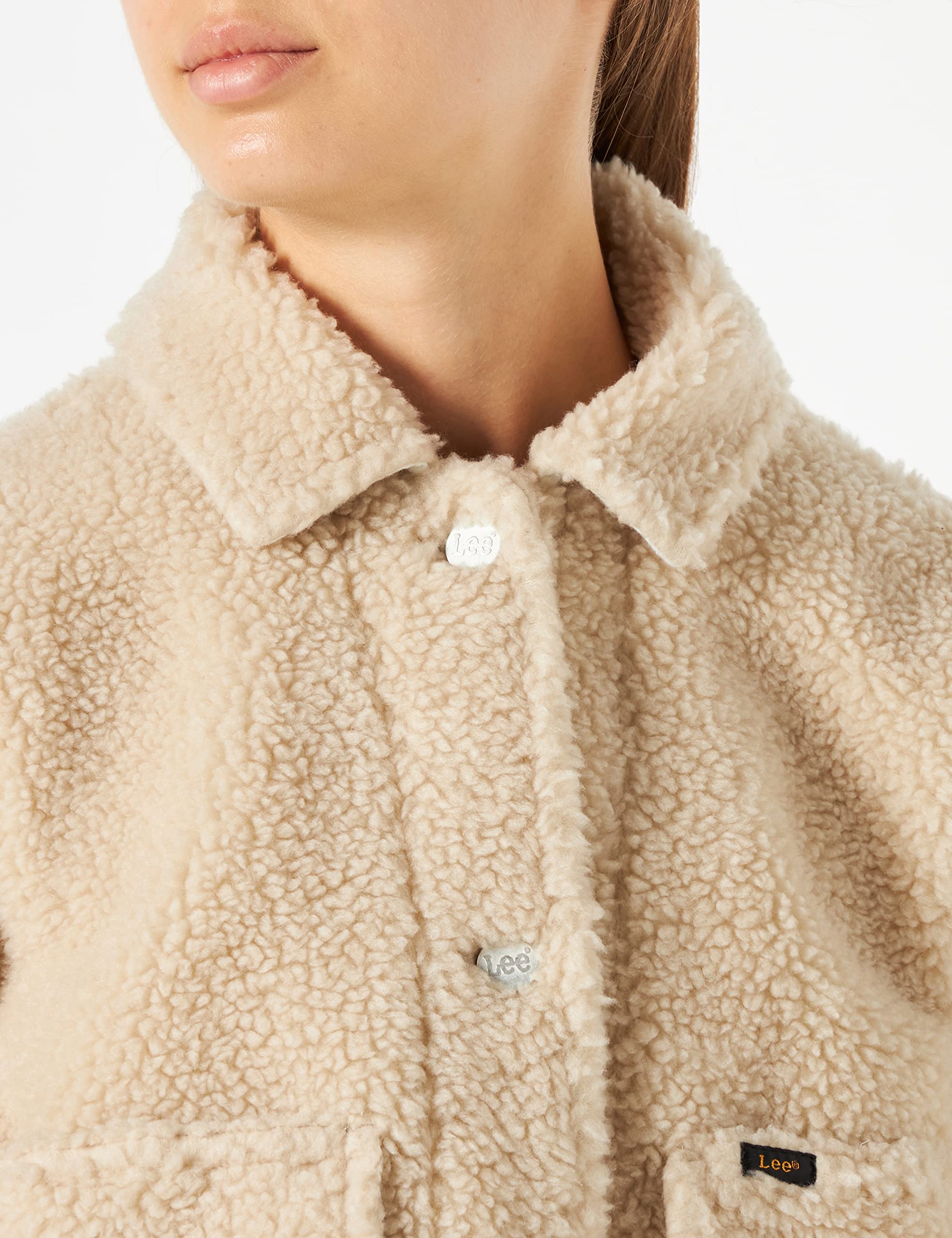 Lee Sherpa veste femme écru XXL cropped
