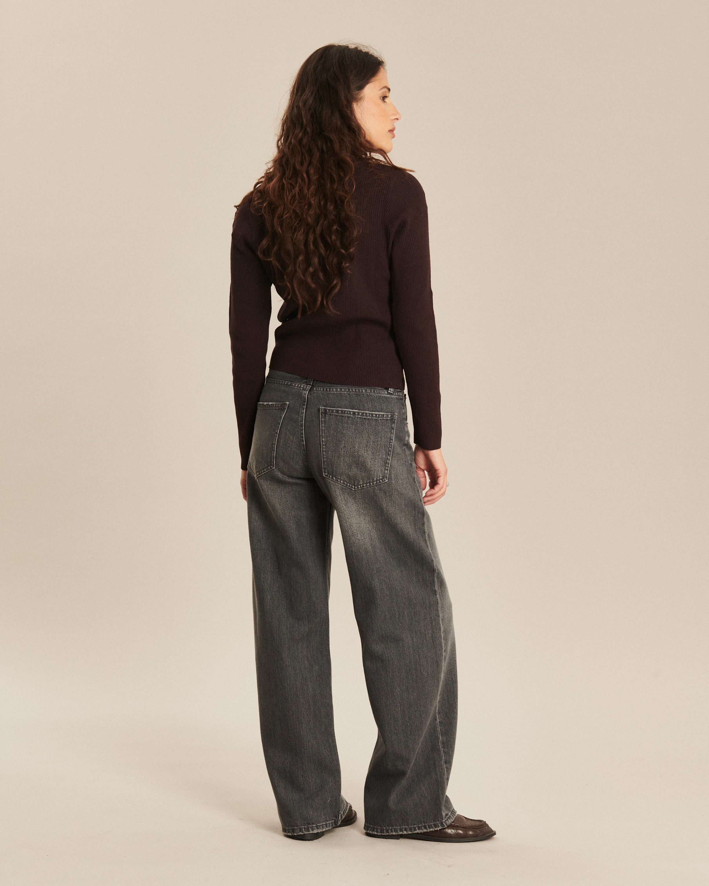 Labdip River Dusty Grey jean large gris cendré 100% coton