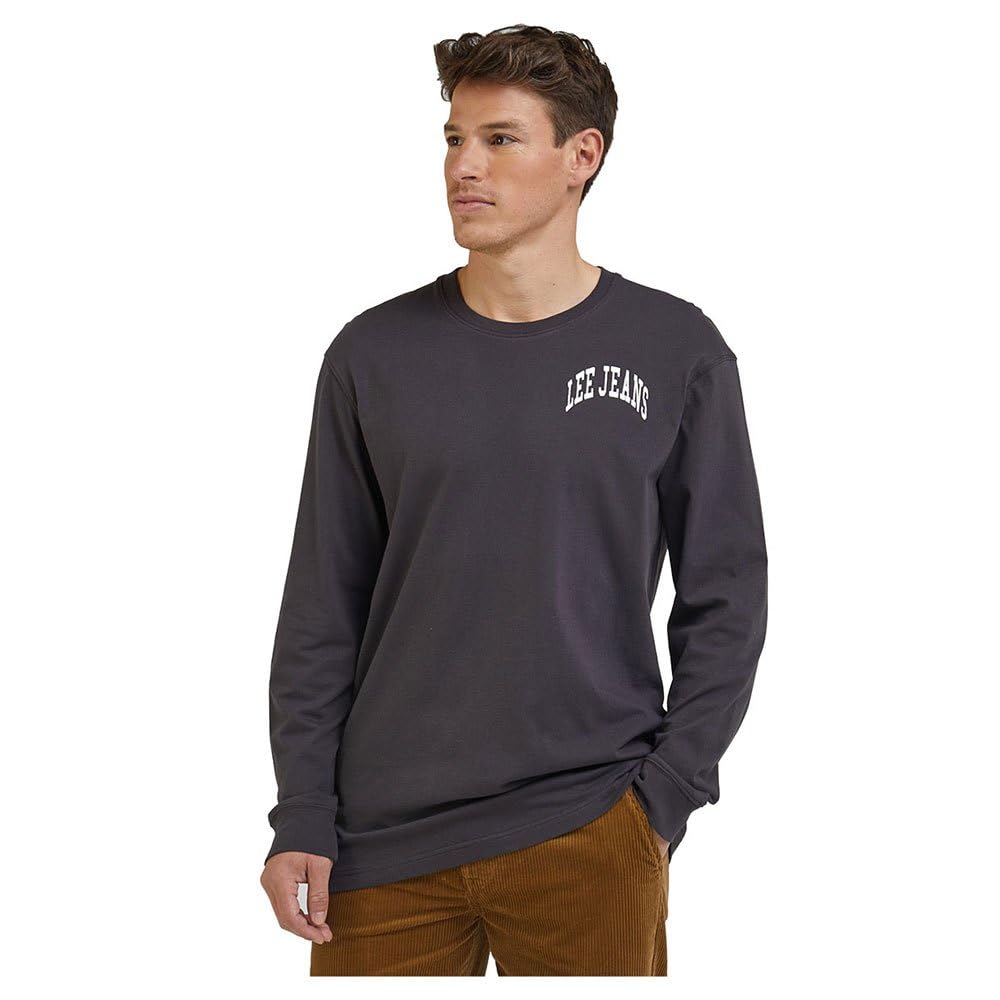 Lee Varsity Tee T-Shirt Homme Bleu Manches Longues