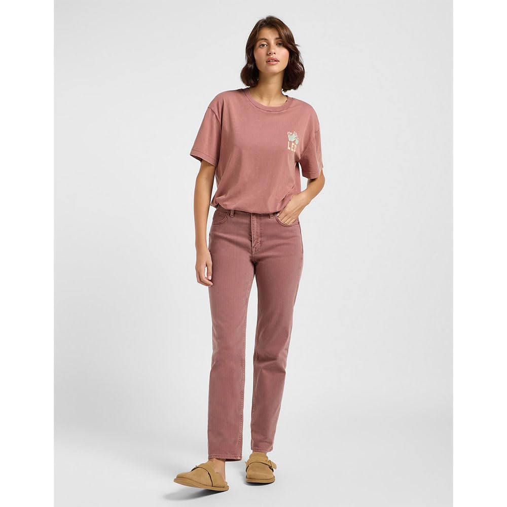 Lee Vintage Tee t-shirt décontracté femme S marron cactus