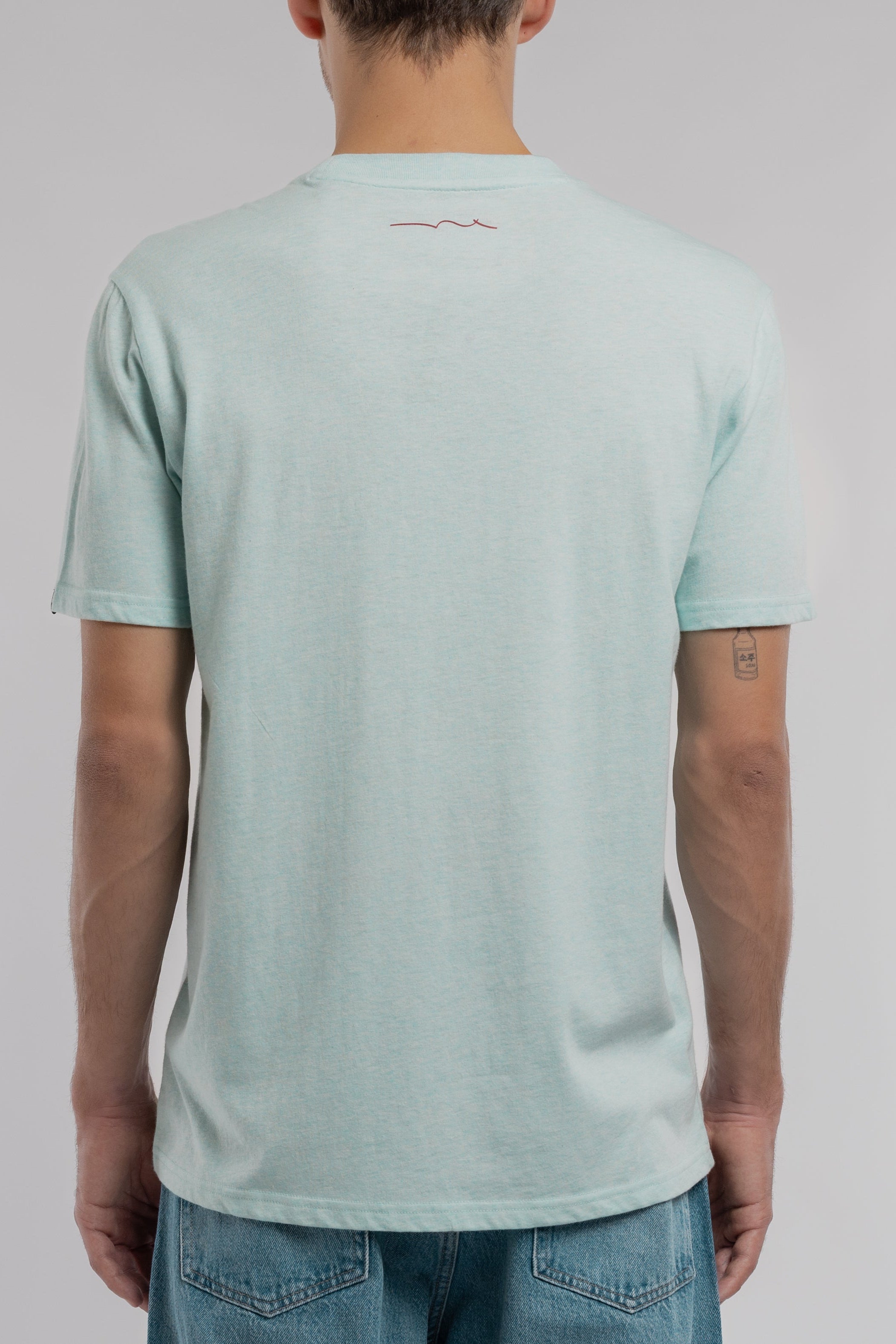 Teddy Smith T-Narvik MC t-shirt chiné bleach menthol