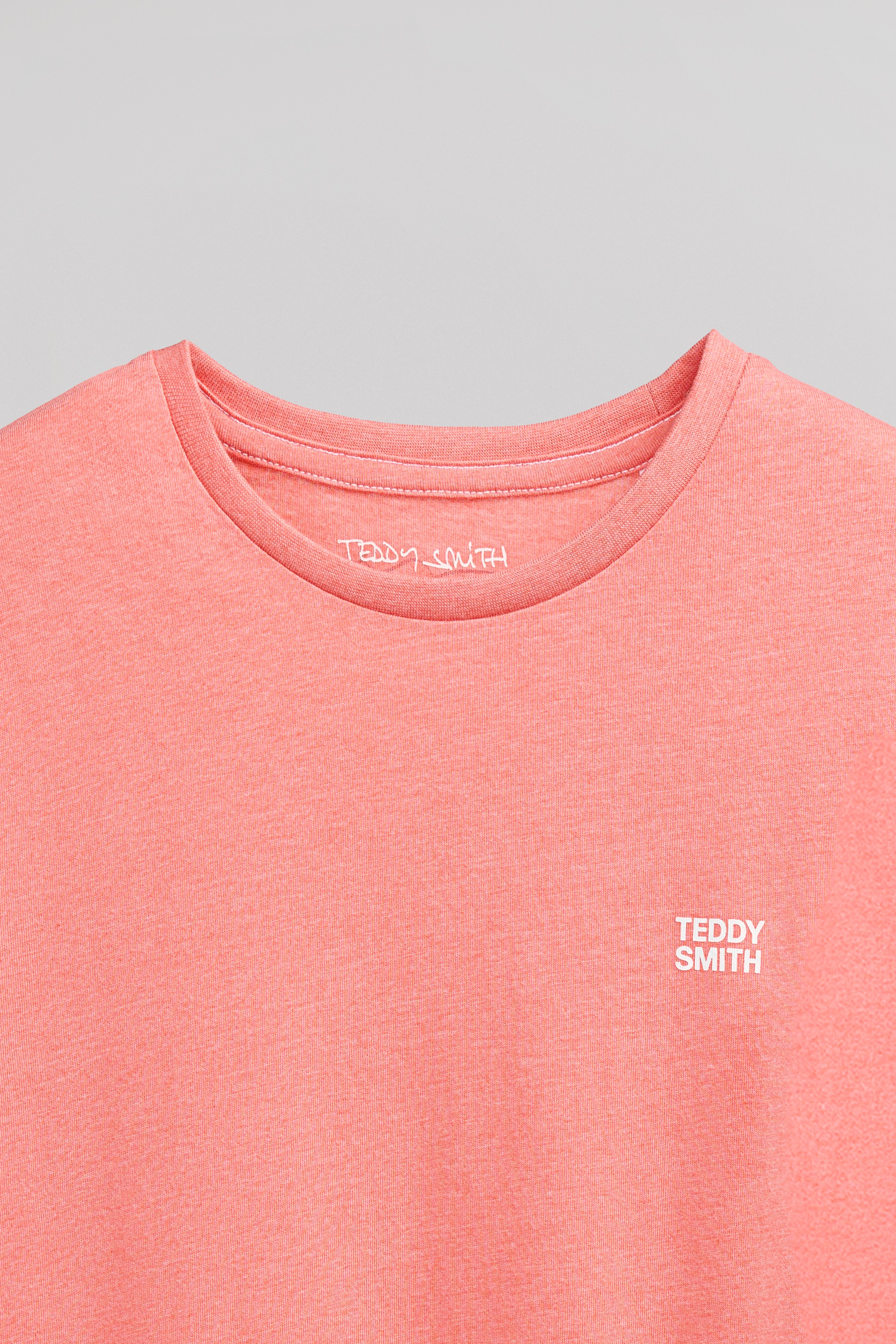 Teddy Smith The Tee 1 MC t-shirt corail chiné col rond