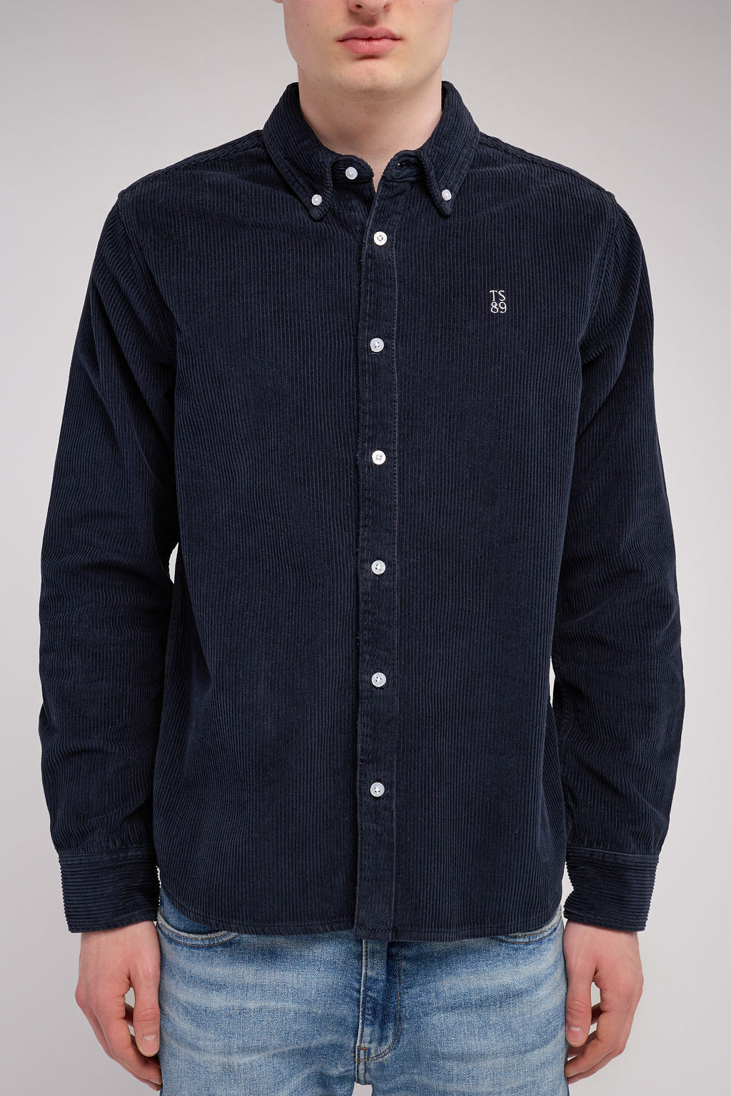 Teddy Smith C-Elton ML chemise velours bleu marine