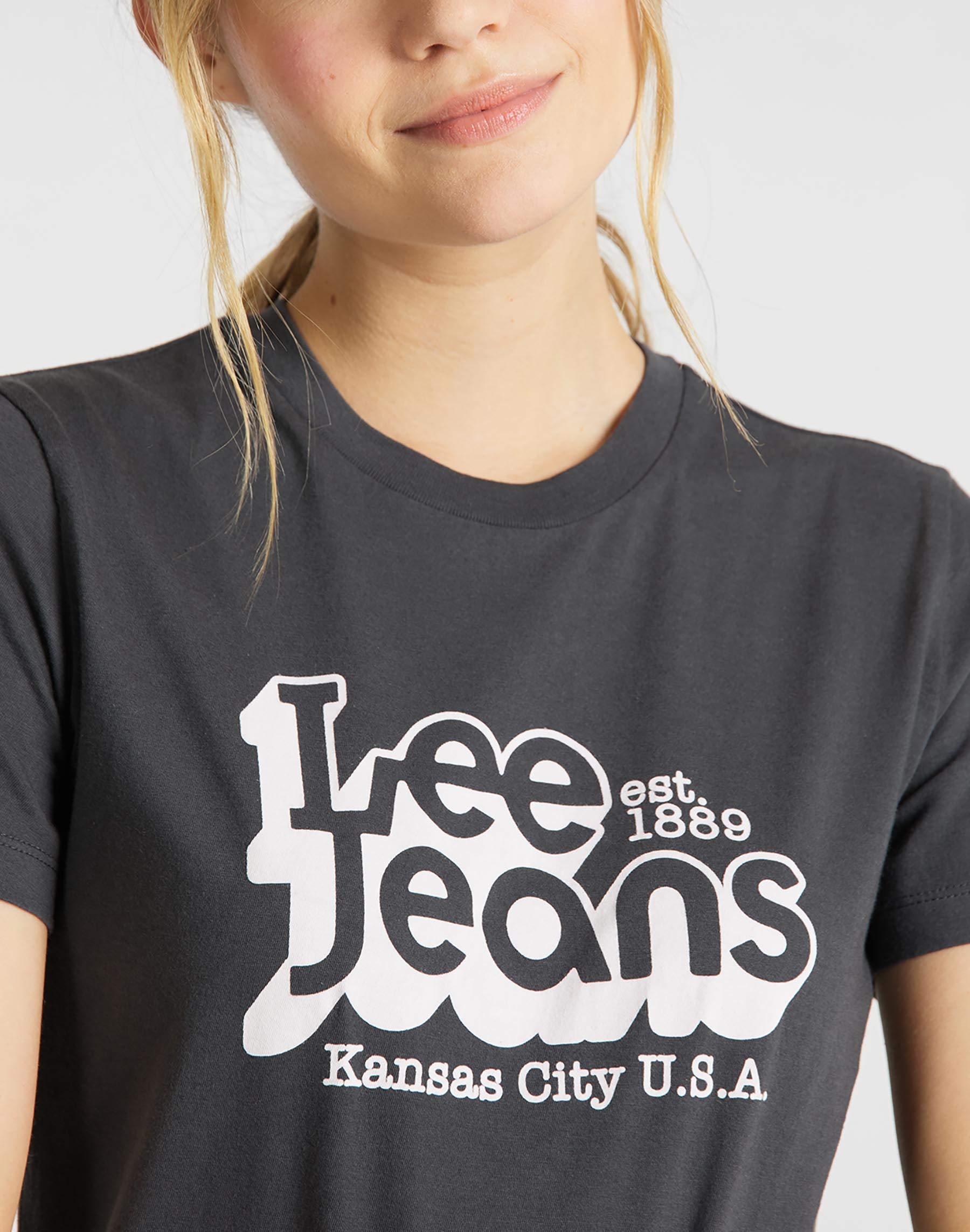 Lee Slim Logo t-shirt femme slim manches courtes