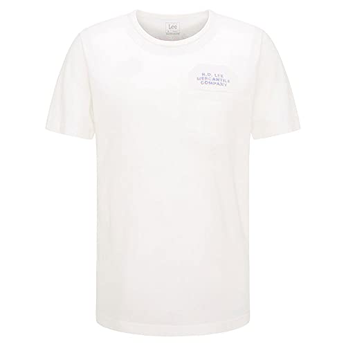 Lee Poster T-shirt Homme Écru Coupe Droite