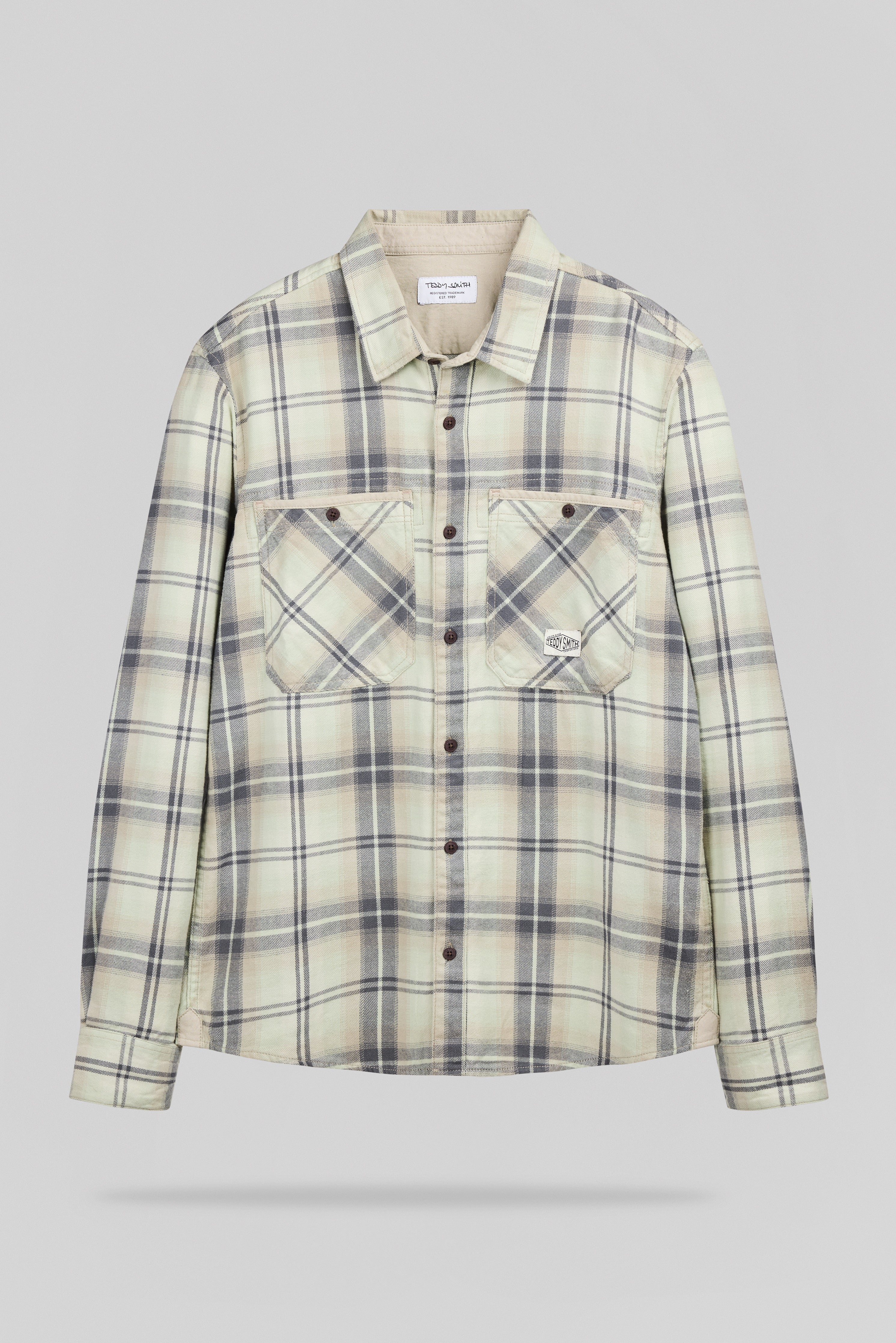 Teddy Smith C-Trent ML chemise vert nacre grands carreaux