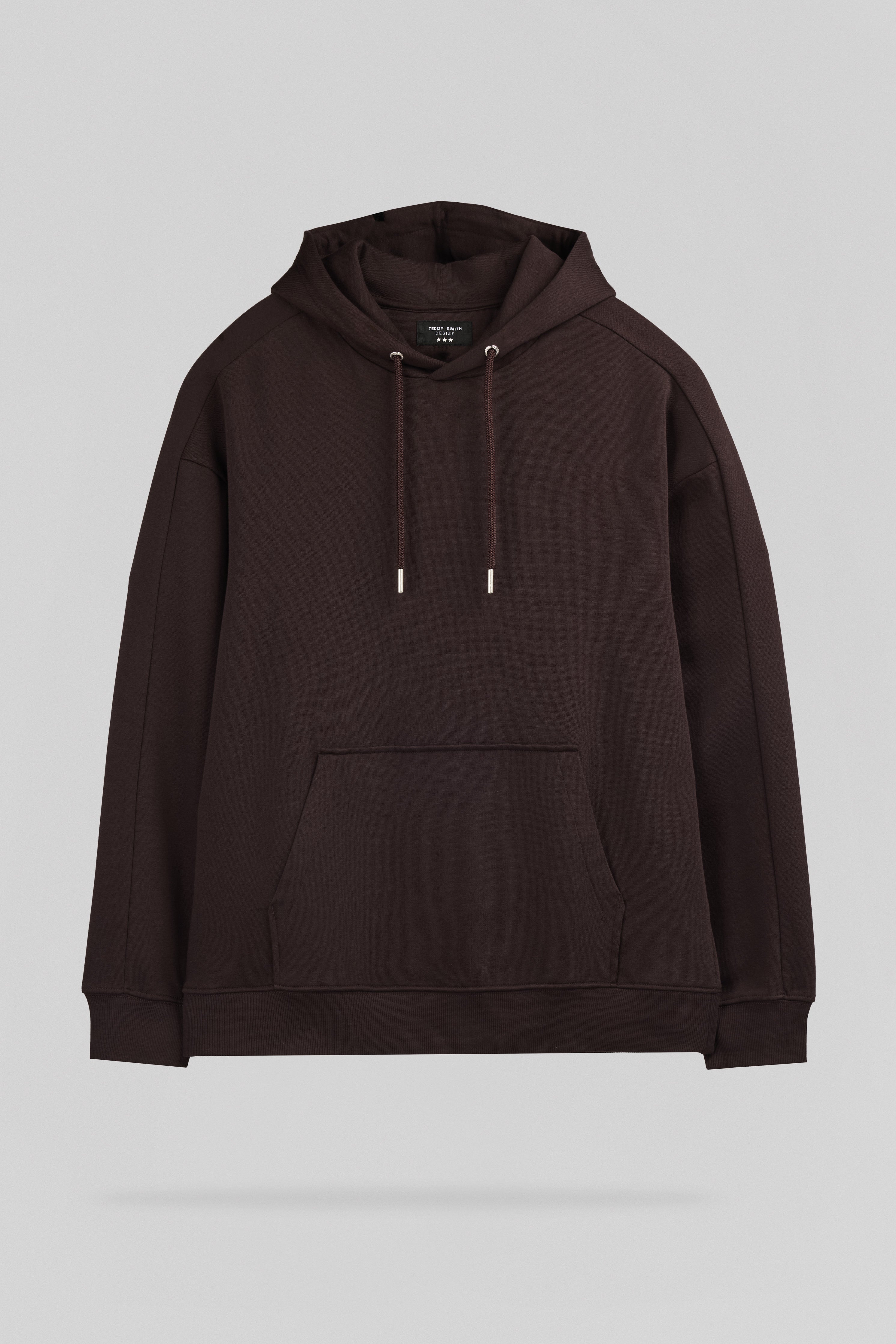 Teddy Smith S-Adrien Hoody sweat marron prune
