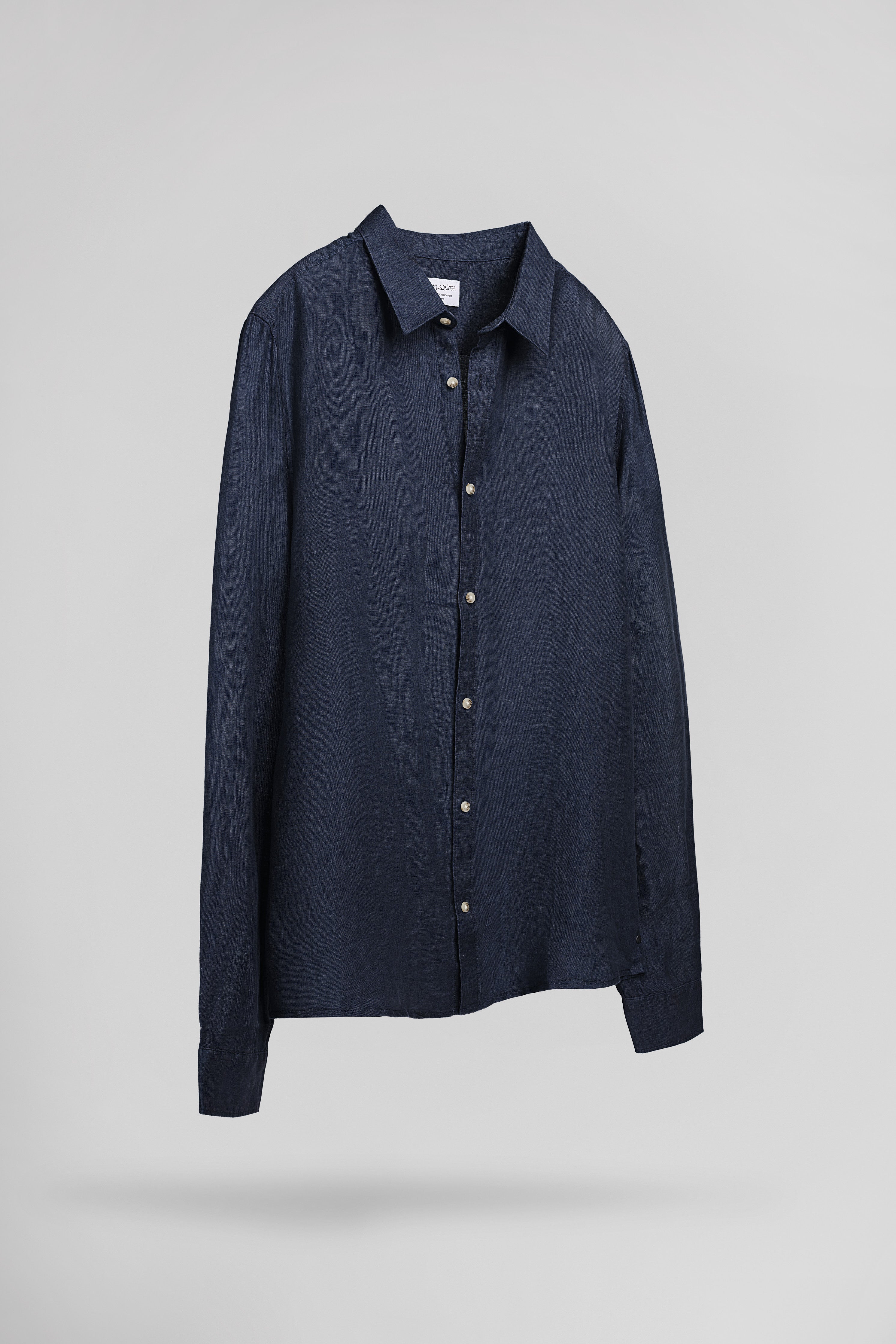Teddy Smith C-Linen ML chemise lin droite dark navy
