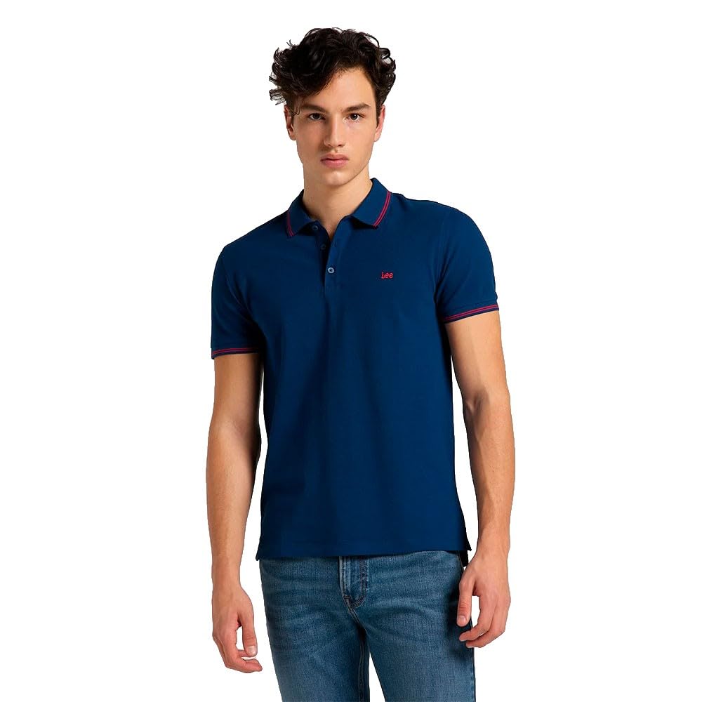 Lee Pique Polo polo coton Noir coupe regular