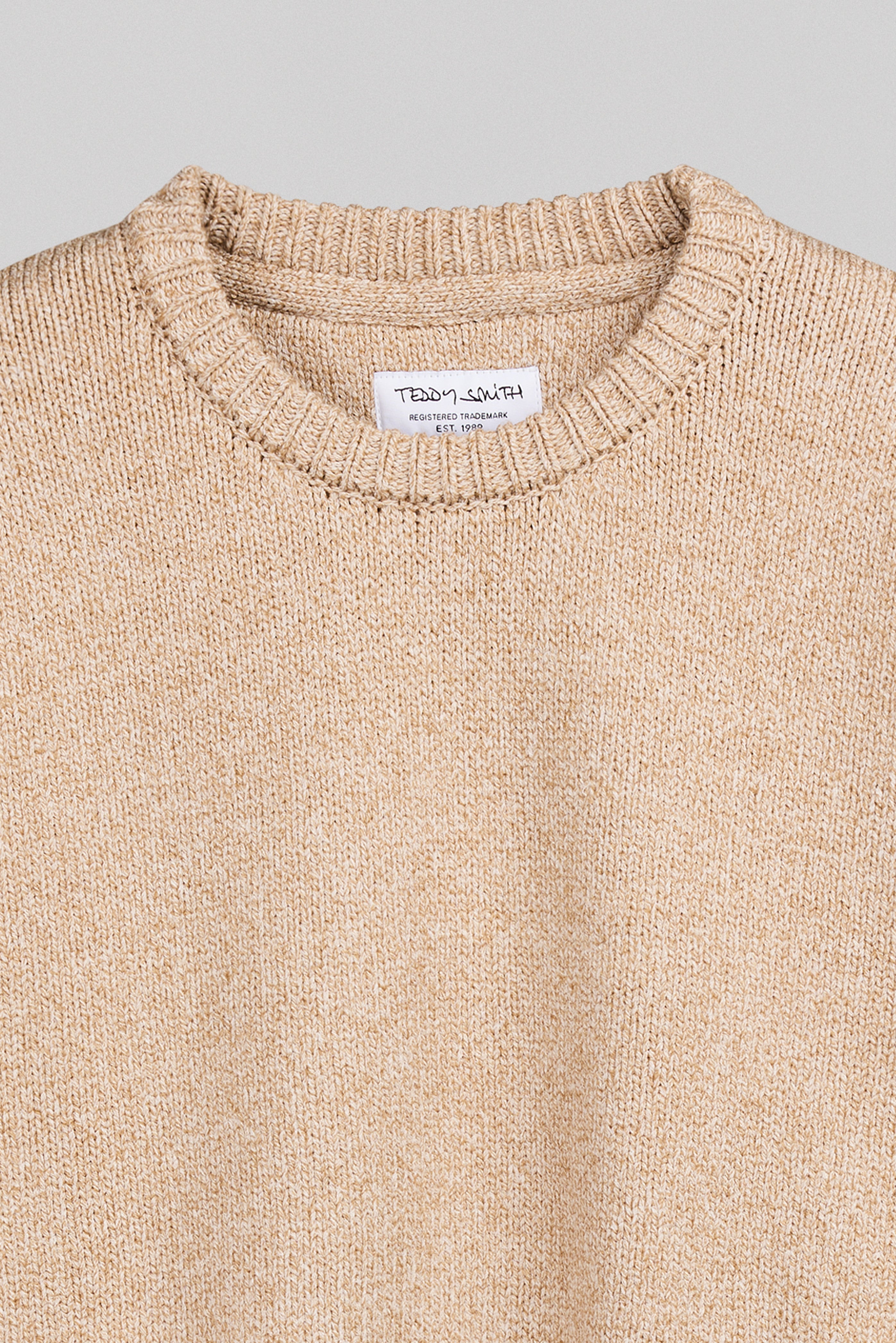 Teddy Smith P-Loic pull beige col rond chiné