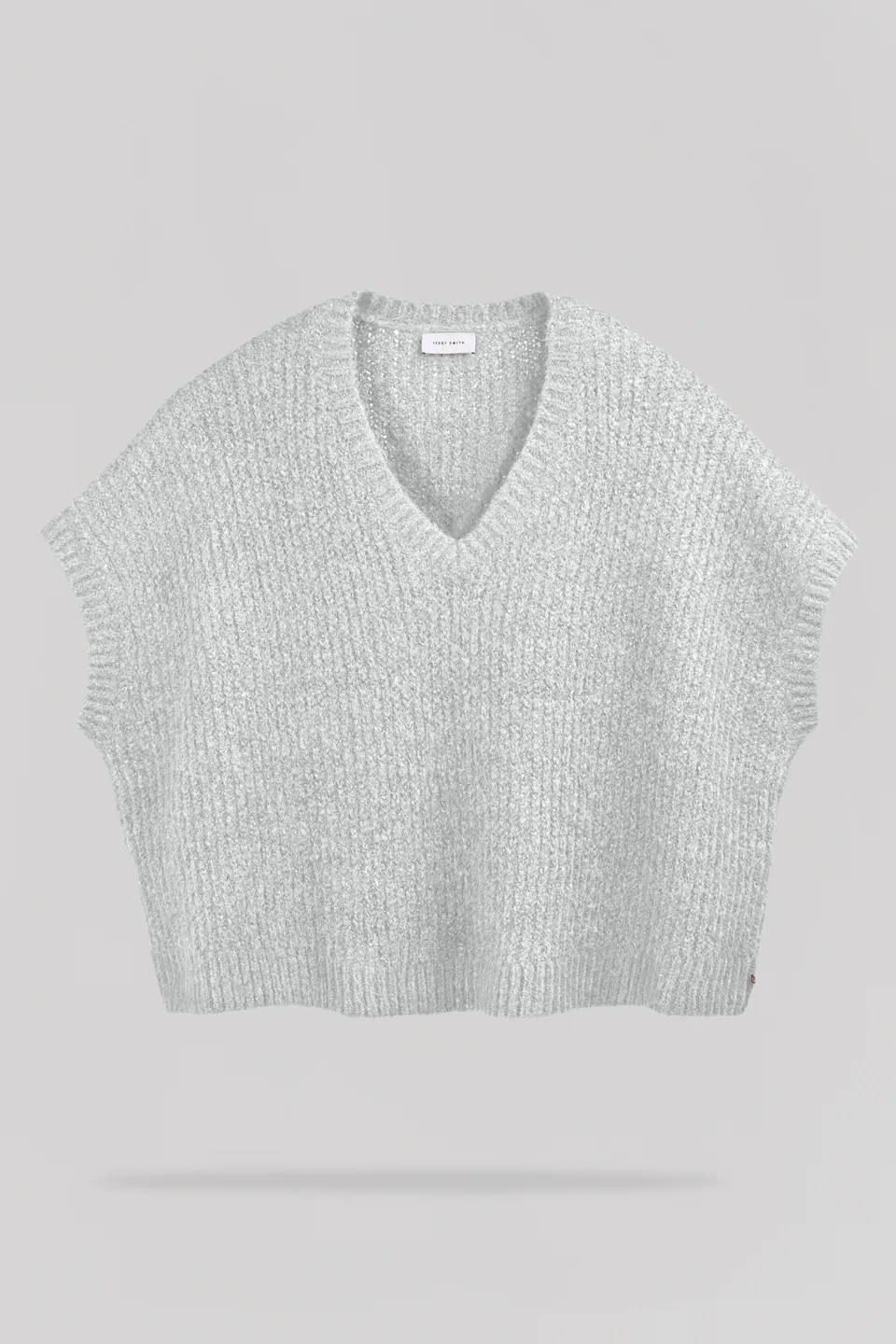 Teddy Smith P-Malia pull sans manches femme gris chiné fluffy