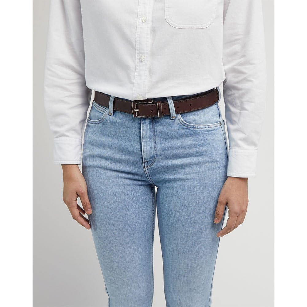 Lee Buckle Belt ceinture femme marron foncé cuir