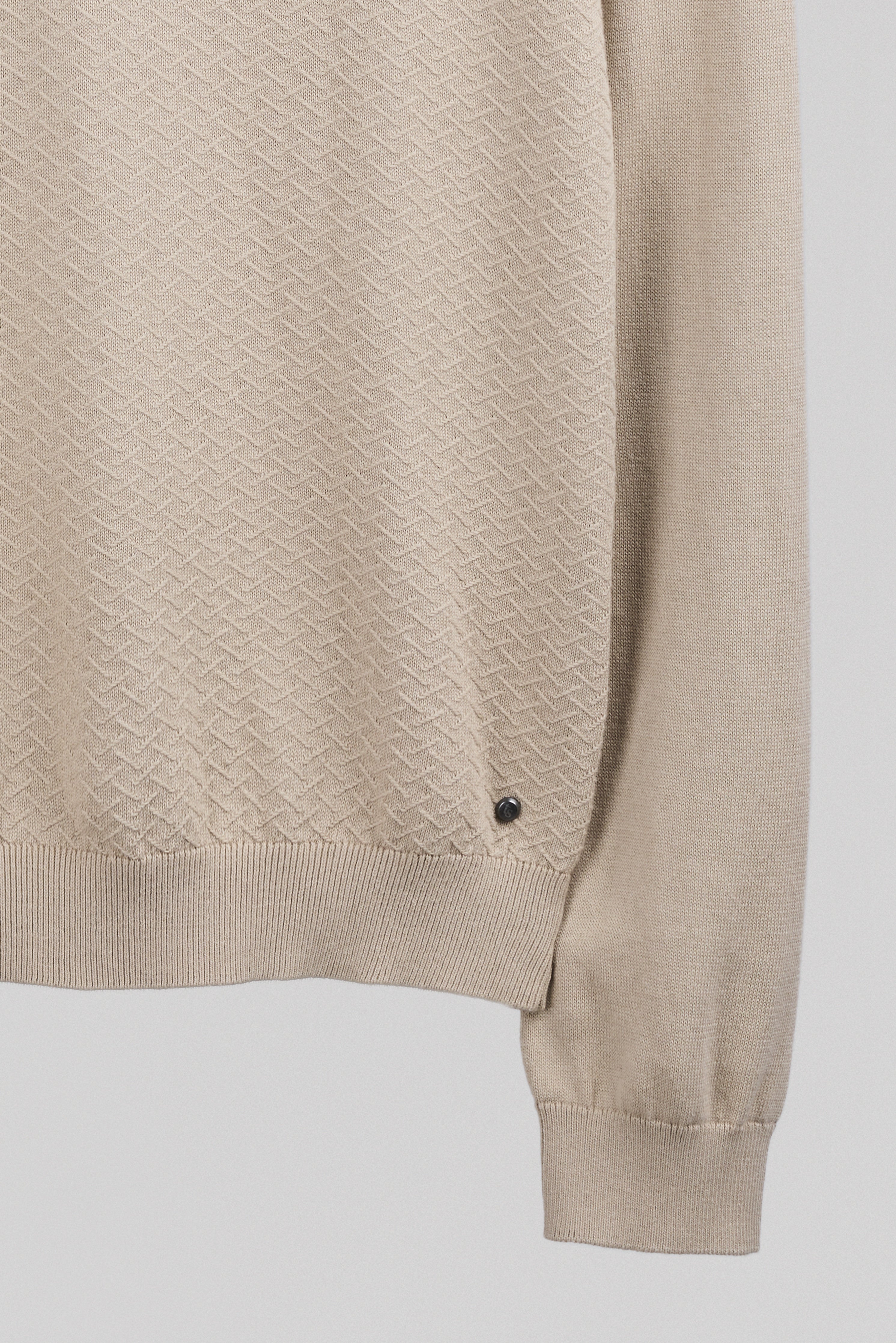 Teddy Smith P-Lynn polo manches longues beige lin coton