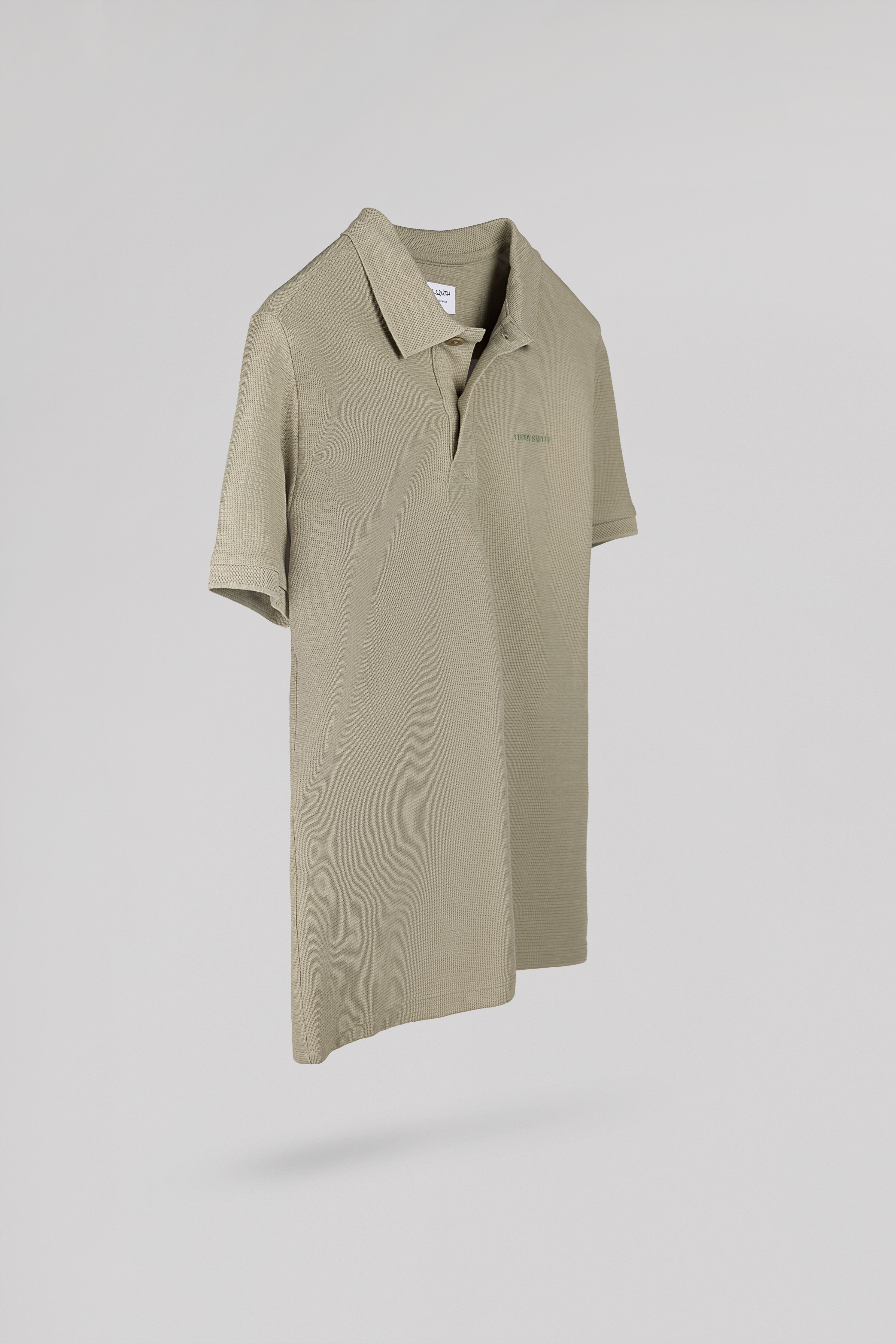 Teddy Smith P-Joel MC polo kaki jersey lourd