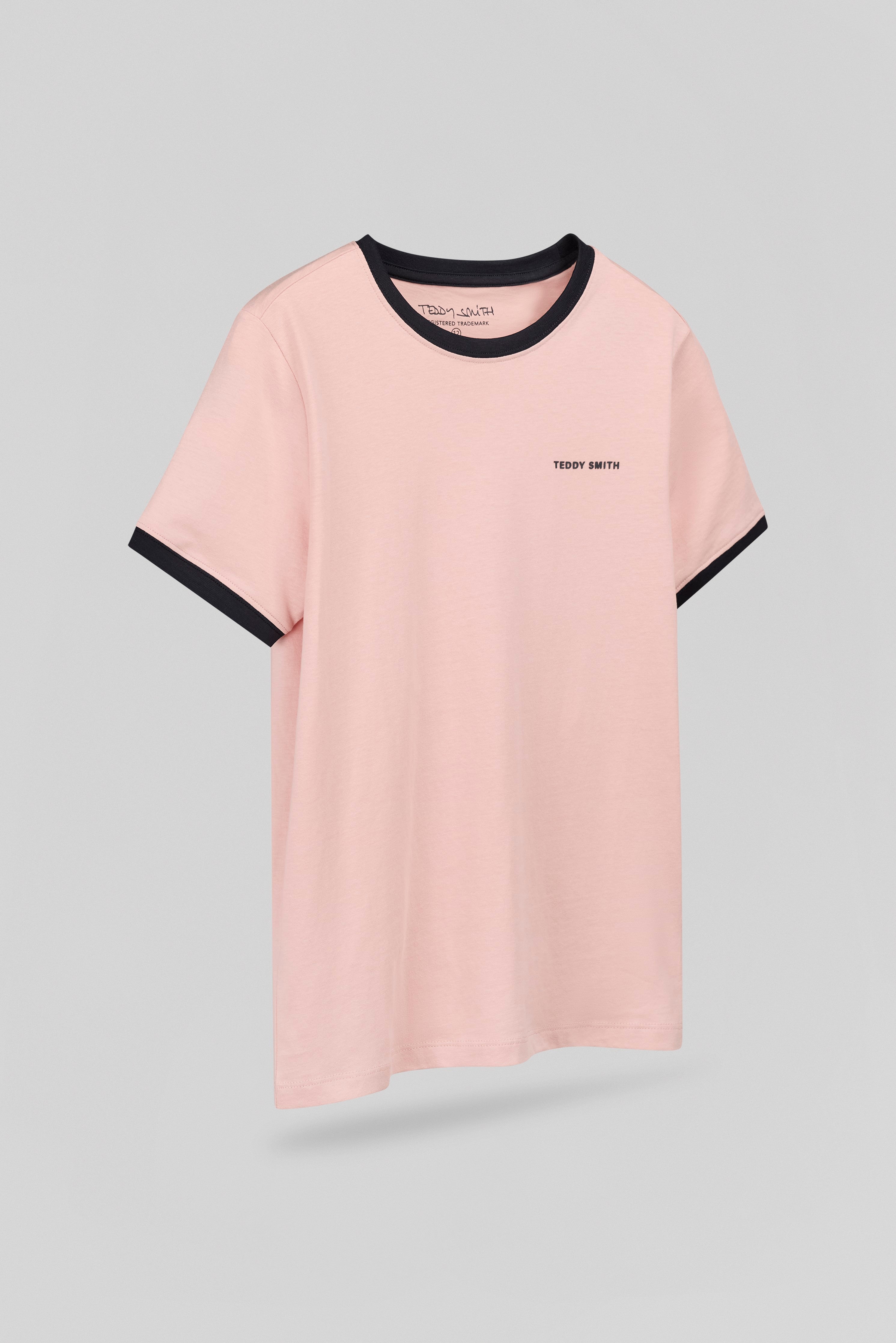 TEDDY SMITH THE TEE 2 R MC JR t-shirt rose pastel garçon