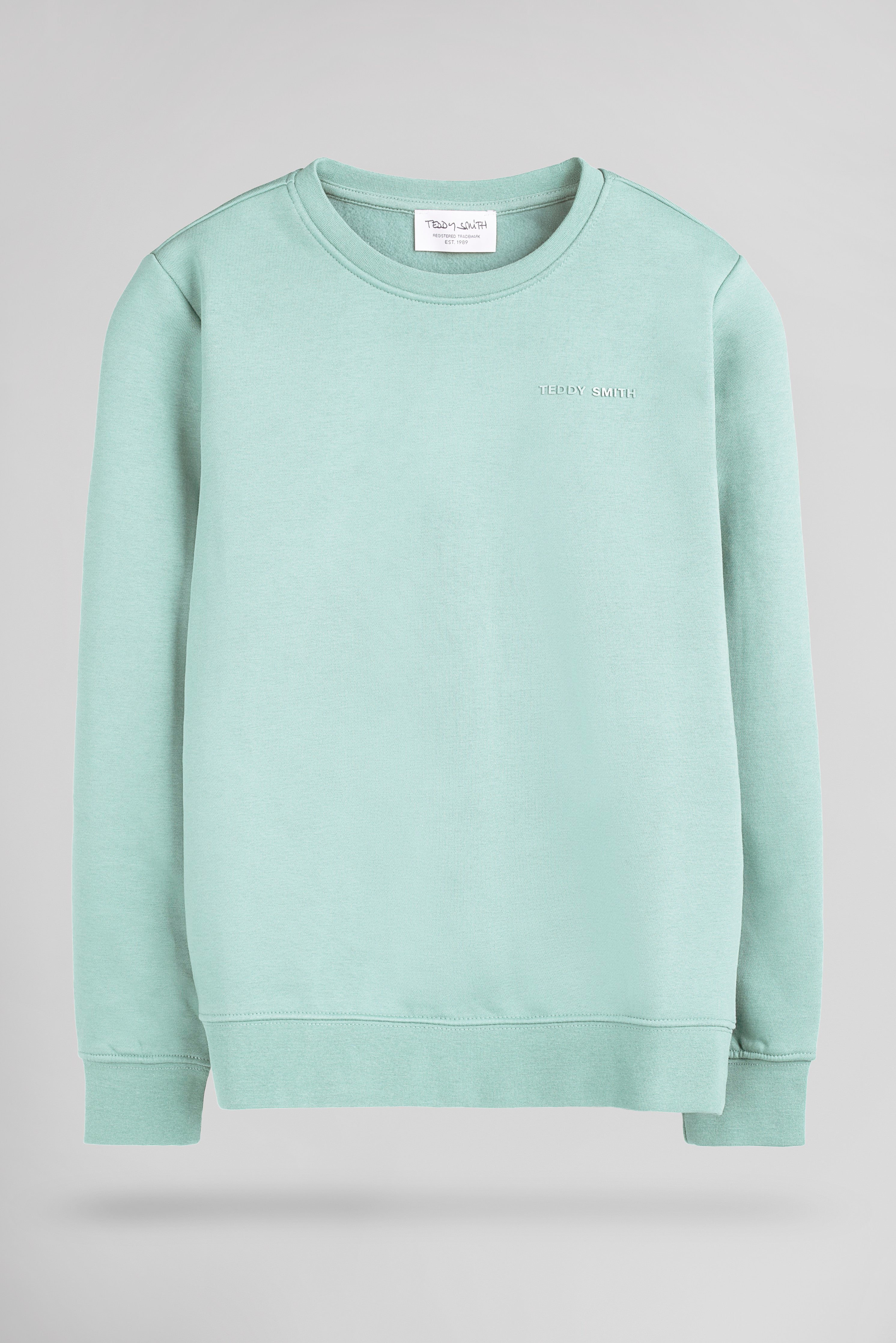 Teddy Smith S-Nark RC JR sweat col rond bleach menthol coton