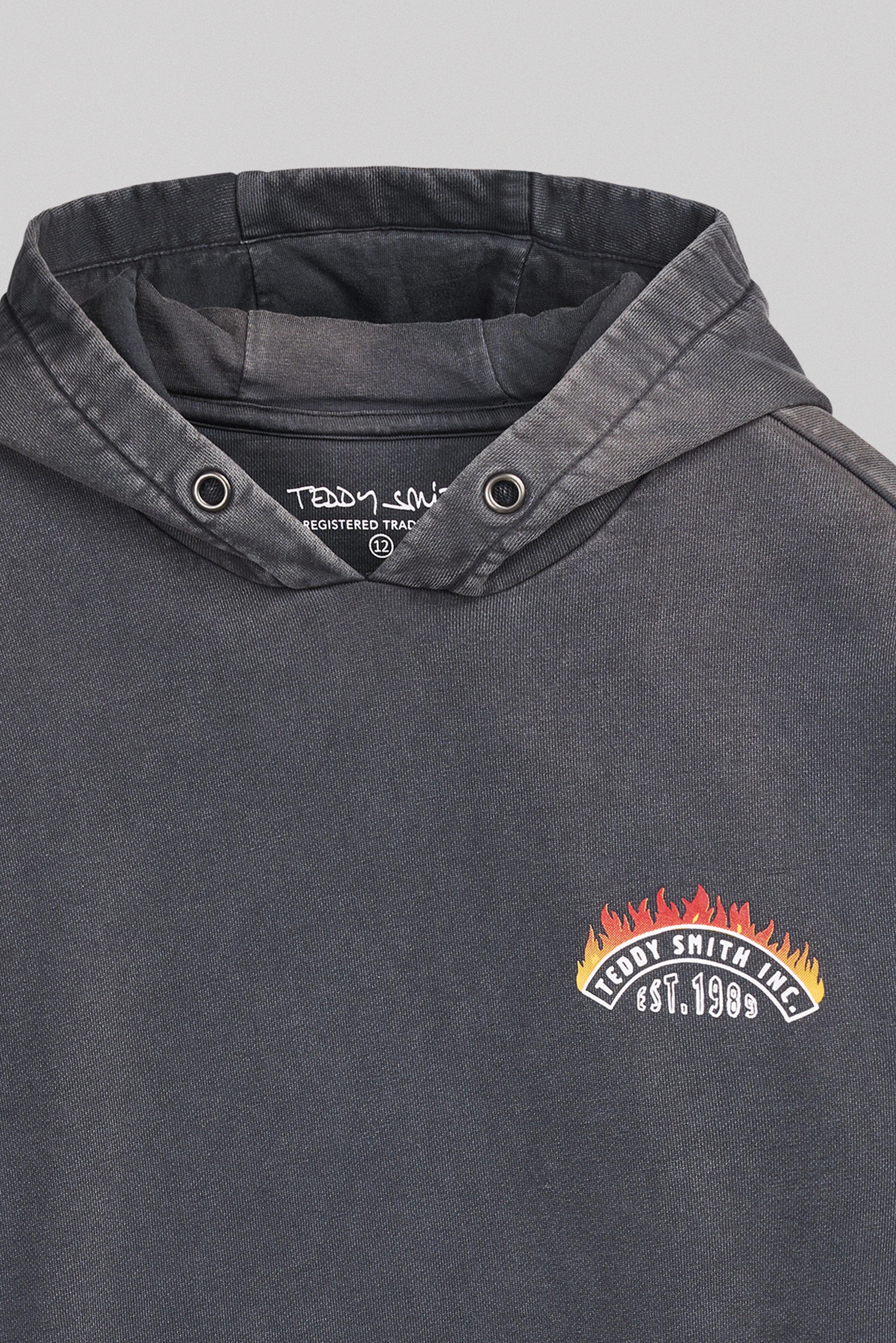Teddy Smith S-Feu Hoody Jr sweat à capuche garçon noir imprimé