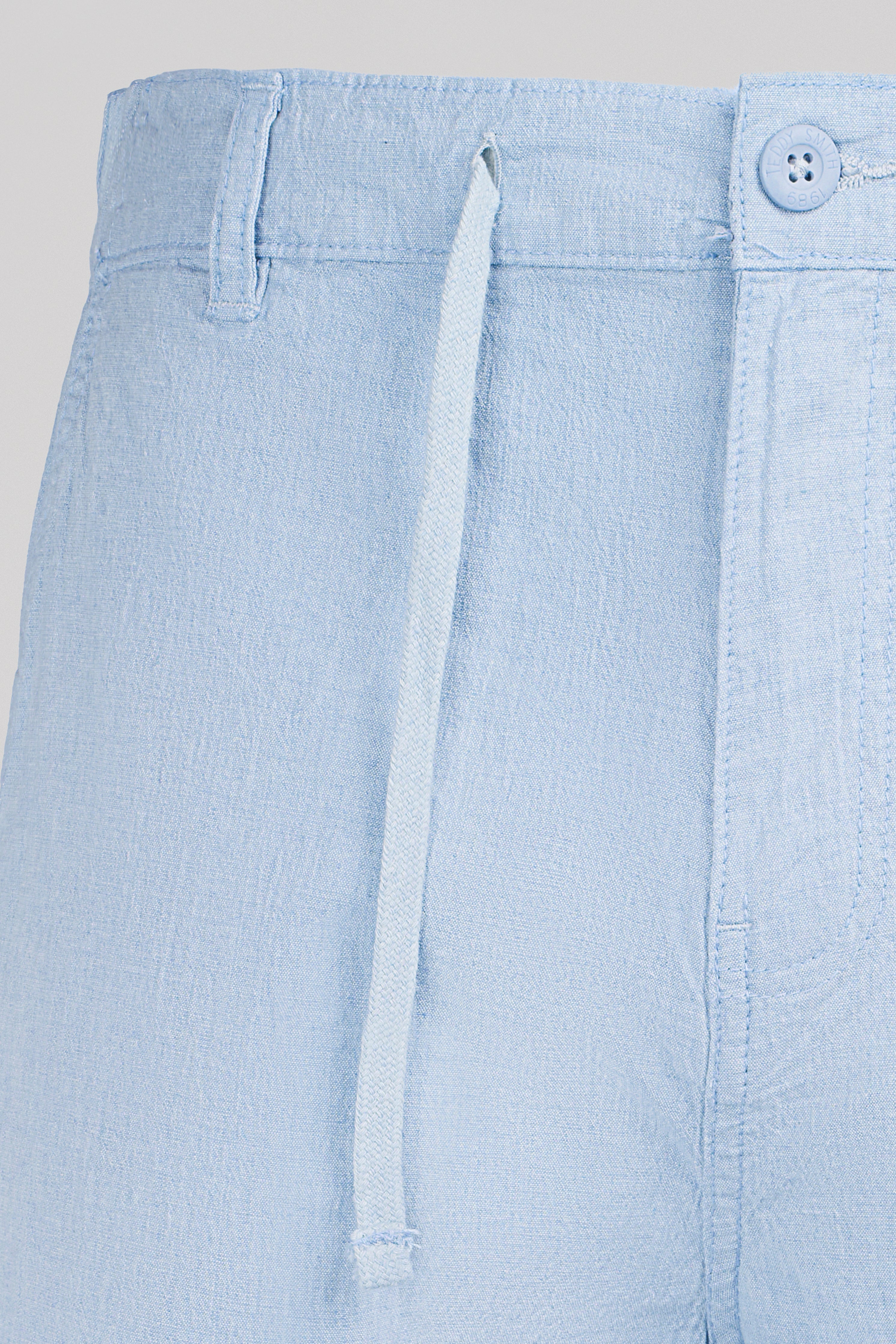 Teddy Smith S-Linen Chino S short homme bleu pastel lin