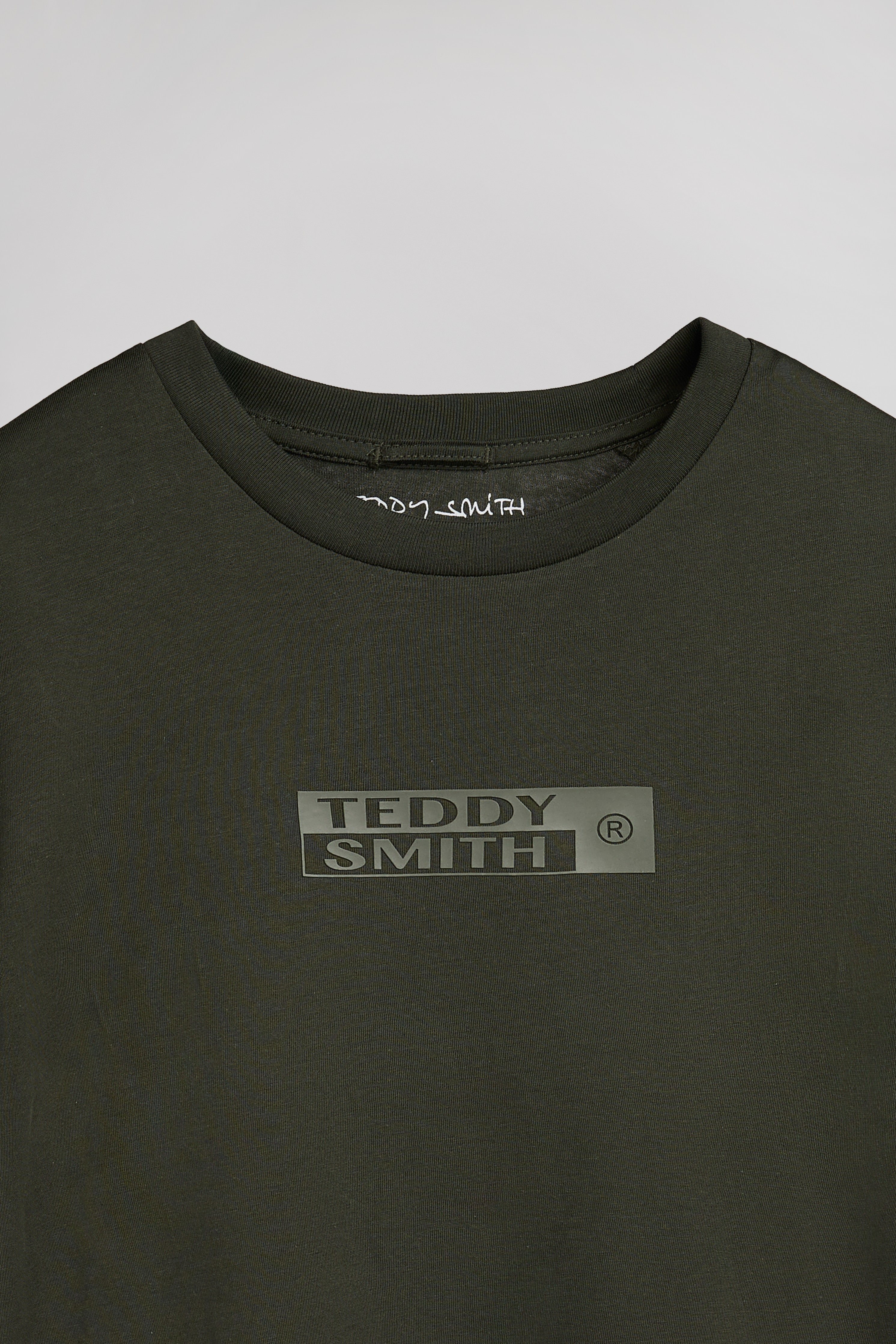 Teddy Smith T-John Mc t-shirt kaki col rond coton