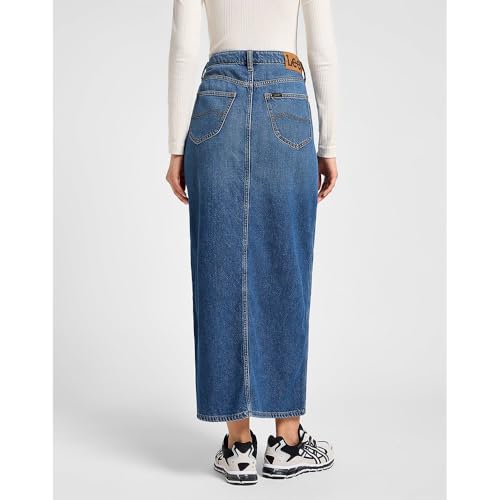 Lee Side Slit Maxi Skirt jupe 28W Weekend Chill denim