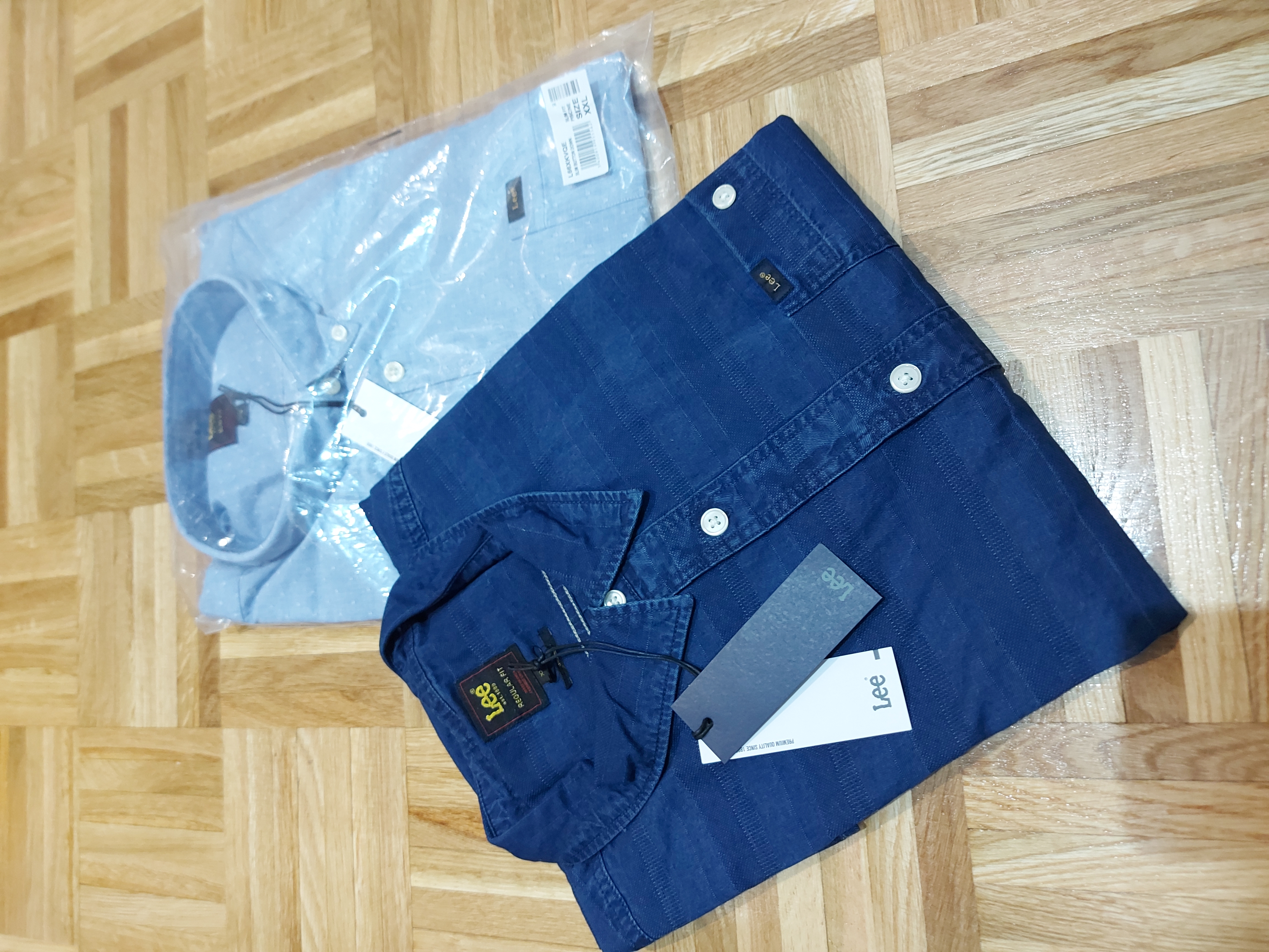 Lee Slim Button Down chemise homme bleu délavé taille L