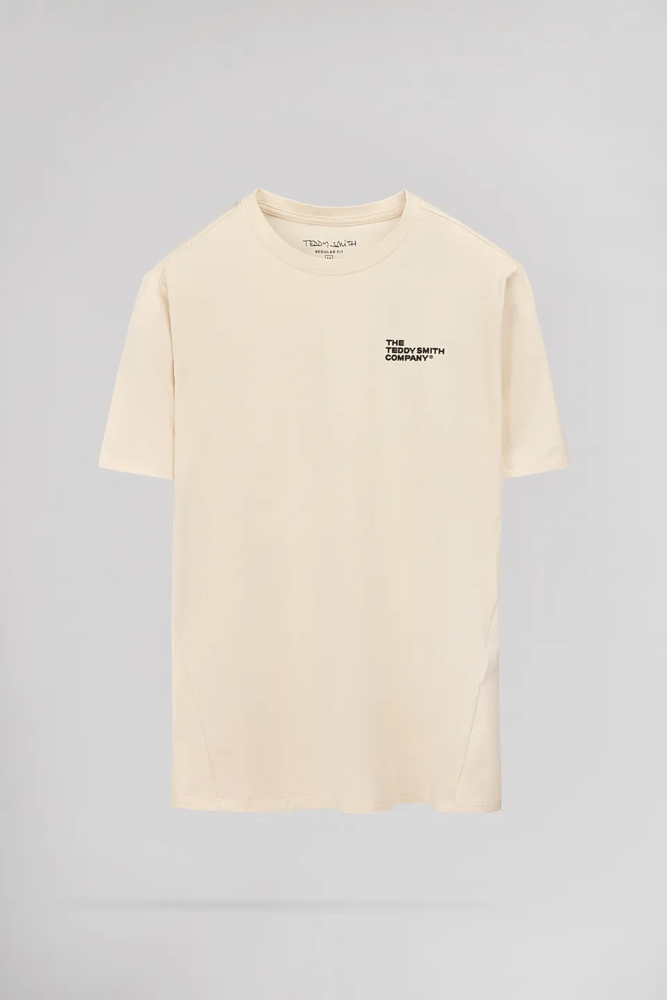 Teddy Smith T-Company t-shirt cream homme col rond