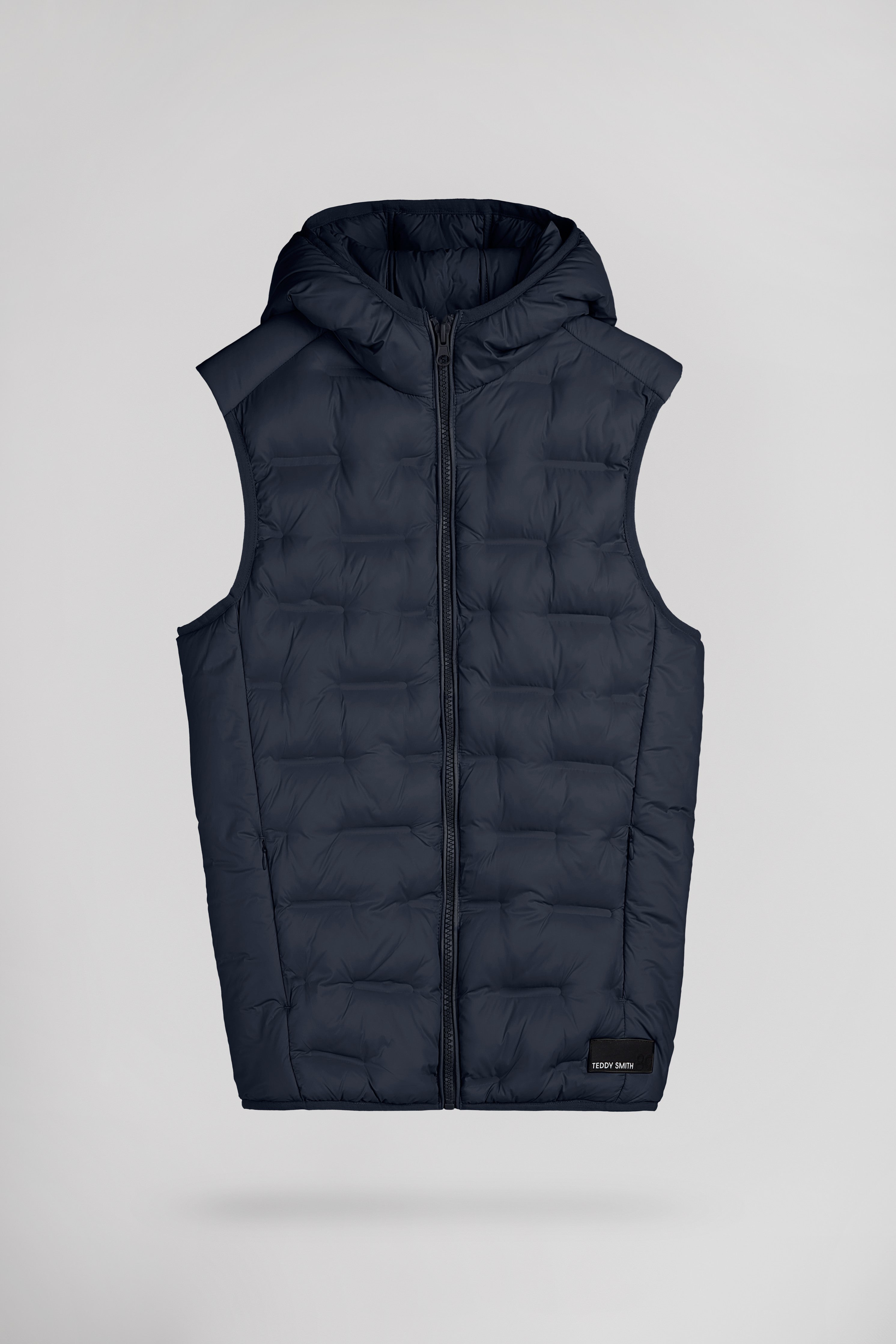 TEDDY SMITH B-TORAN HOOD JR doudoune sans manches bleu marine garçon