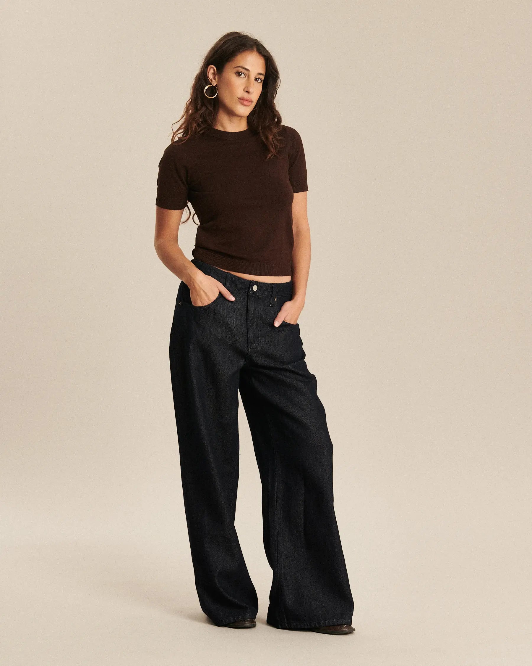 Labdip Vera jean droit bleu brut tencel fluide