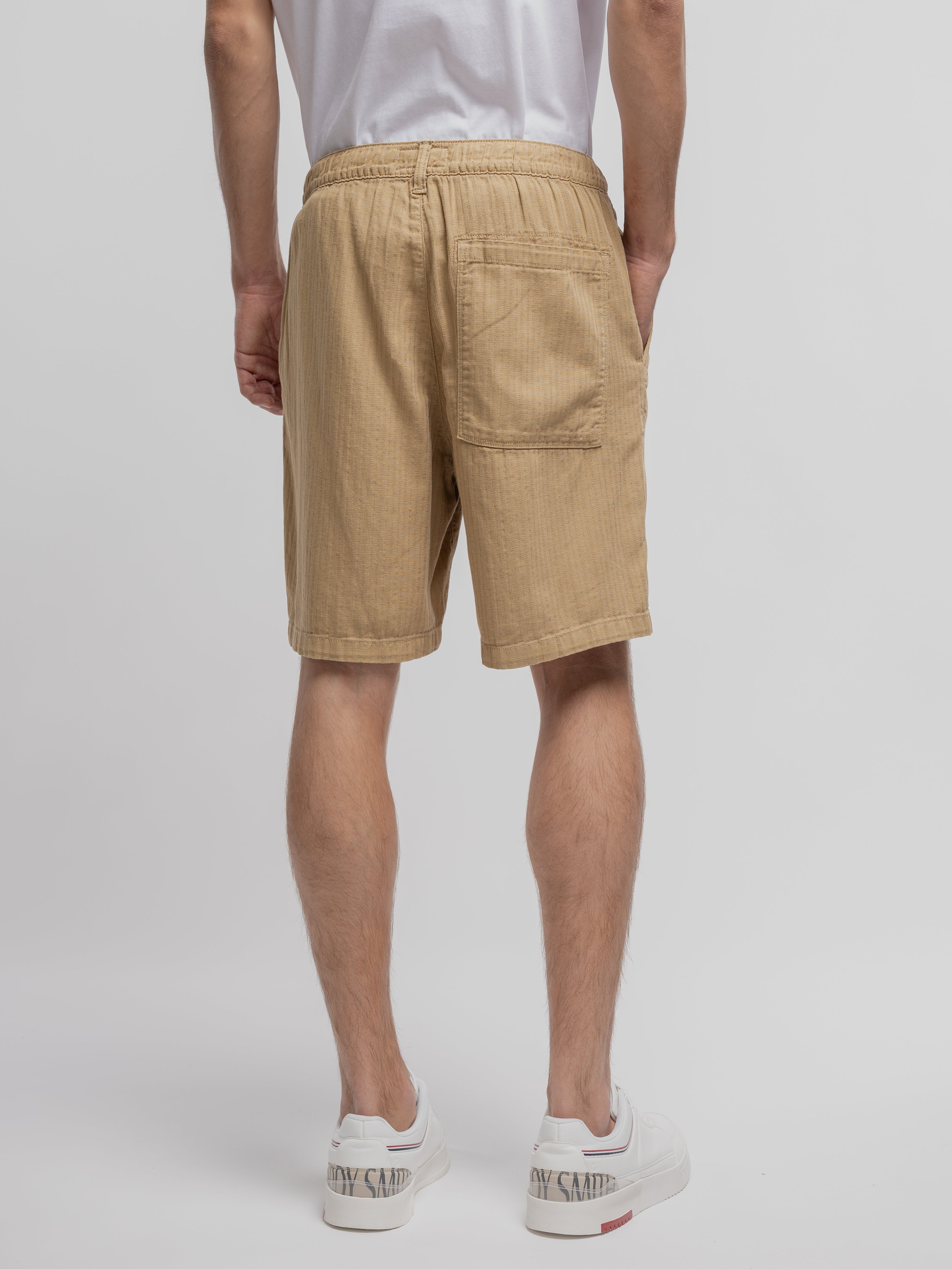 Teddy Smith S-Darius Lin short rayé beige lin