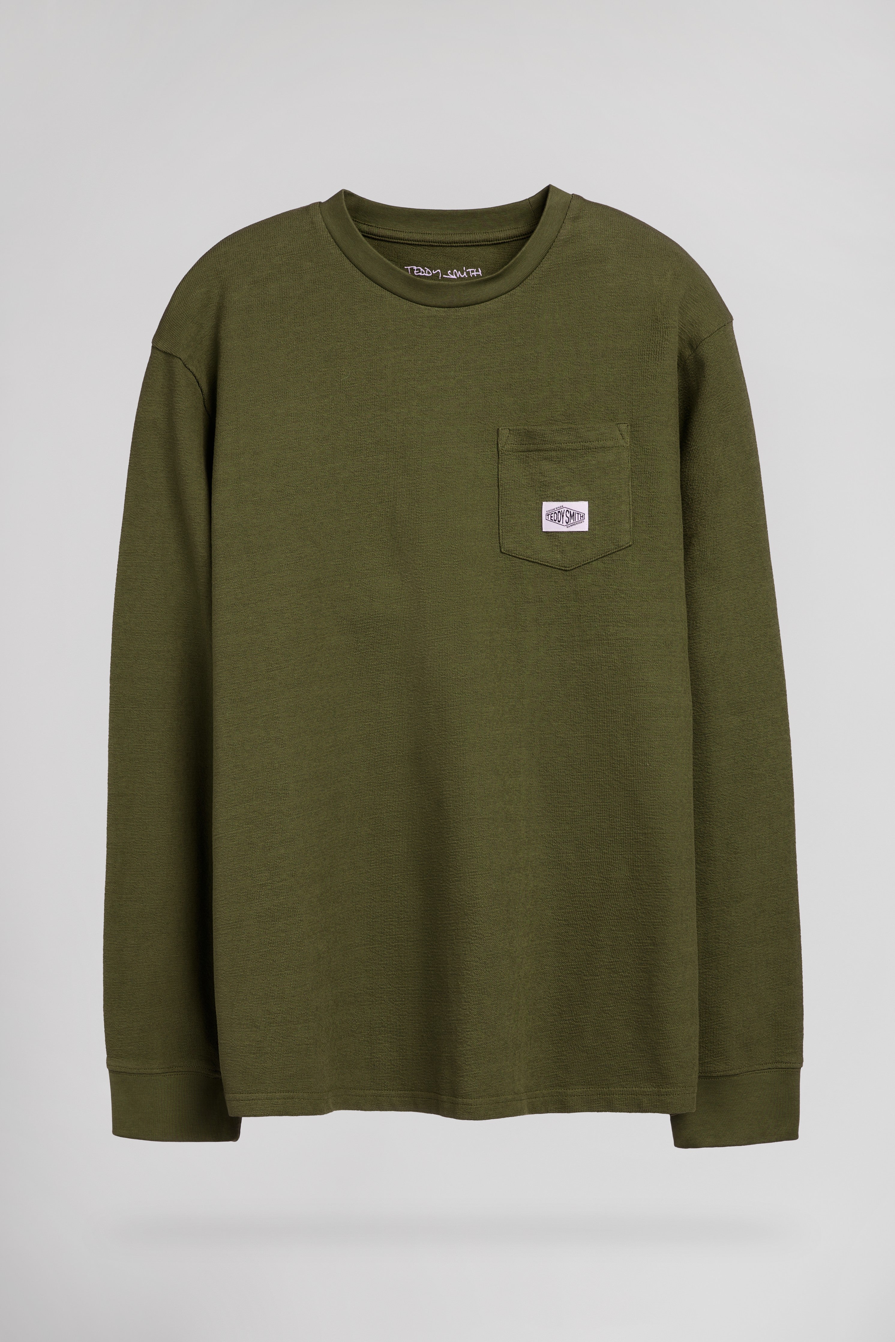 Teddy Smith T-Jameson ML t-shirt kaki homme