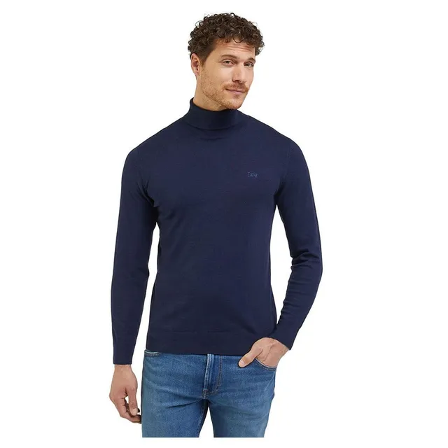 Lee High Neck Knit Pull Homme Sky Captain col montant