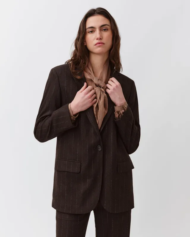 DIEGA Vouzio veste chocolat à rayures