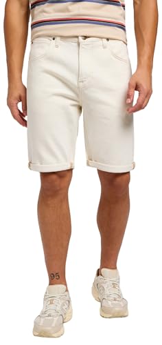 Lee 5 Pocket Short short homme Clean White denim coton