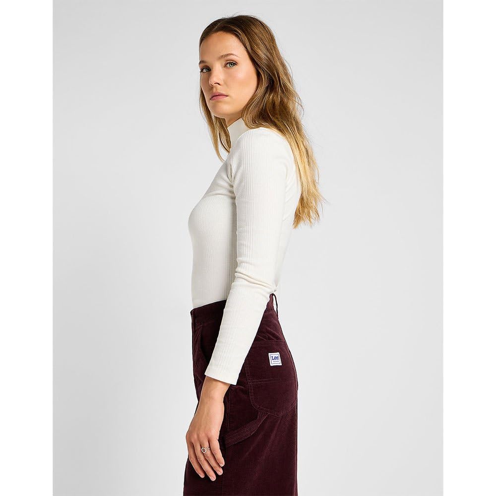 Lee Ribbed Ls High Neck t-shirt linwood M col montant