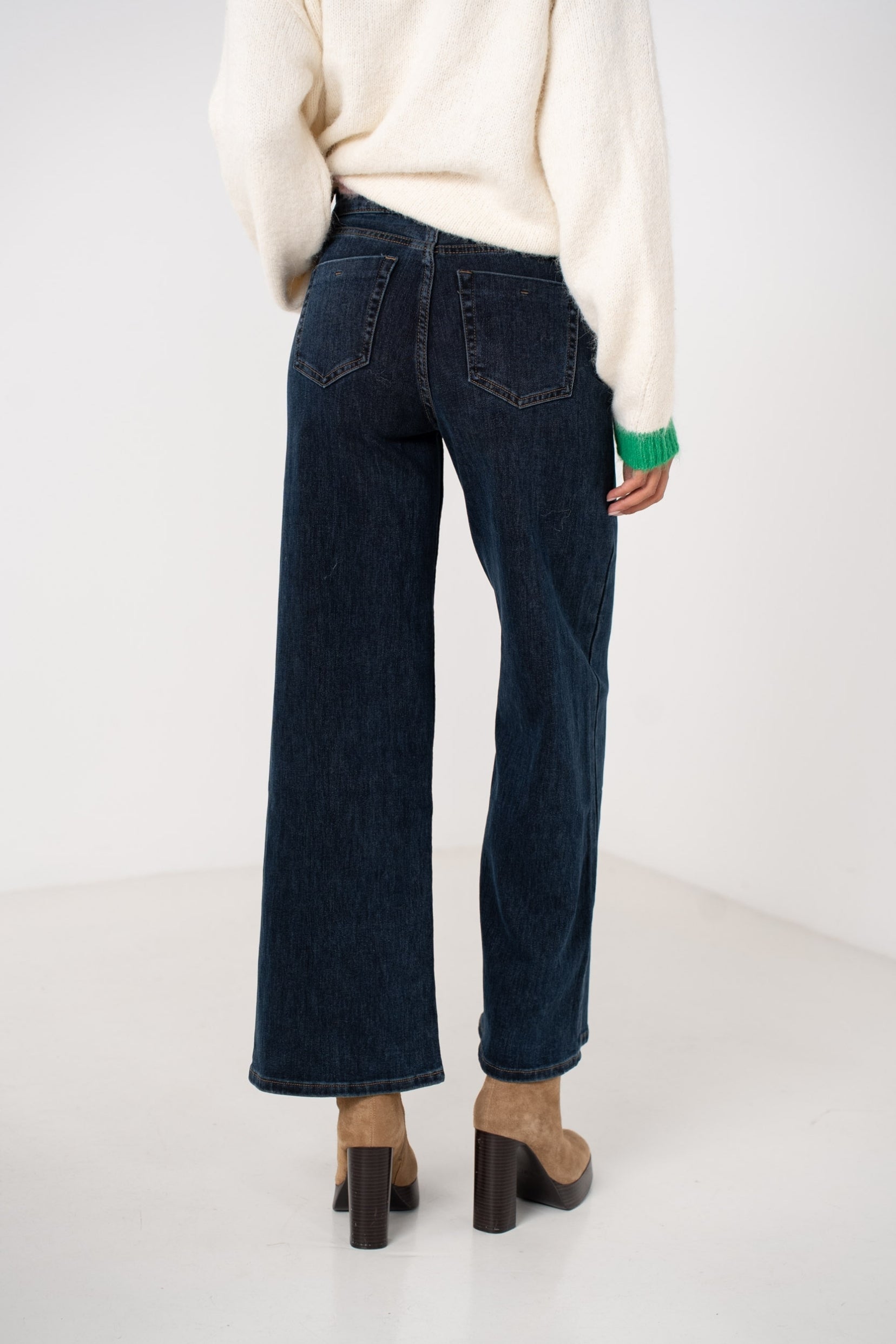 Maison Onado Garancia jean wide leg flare taille haute