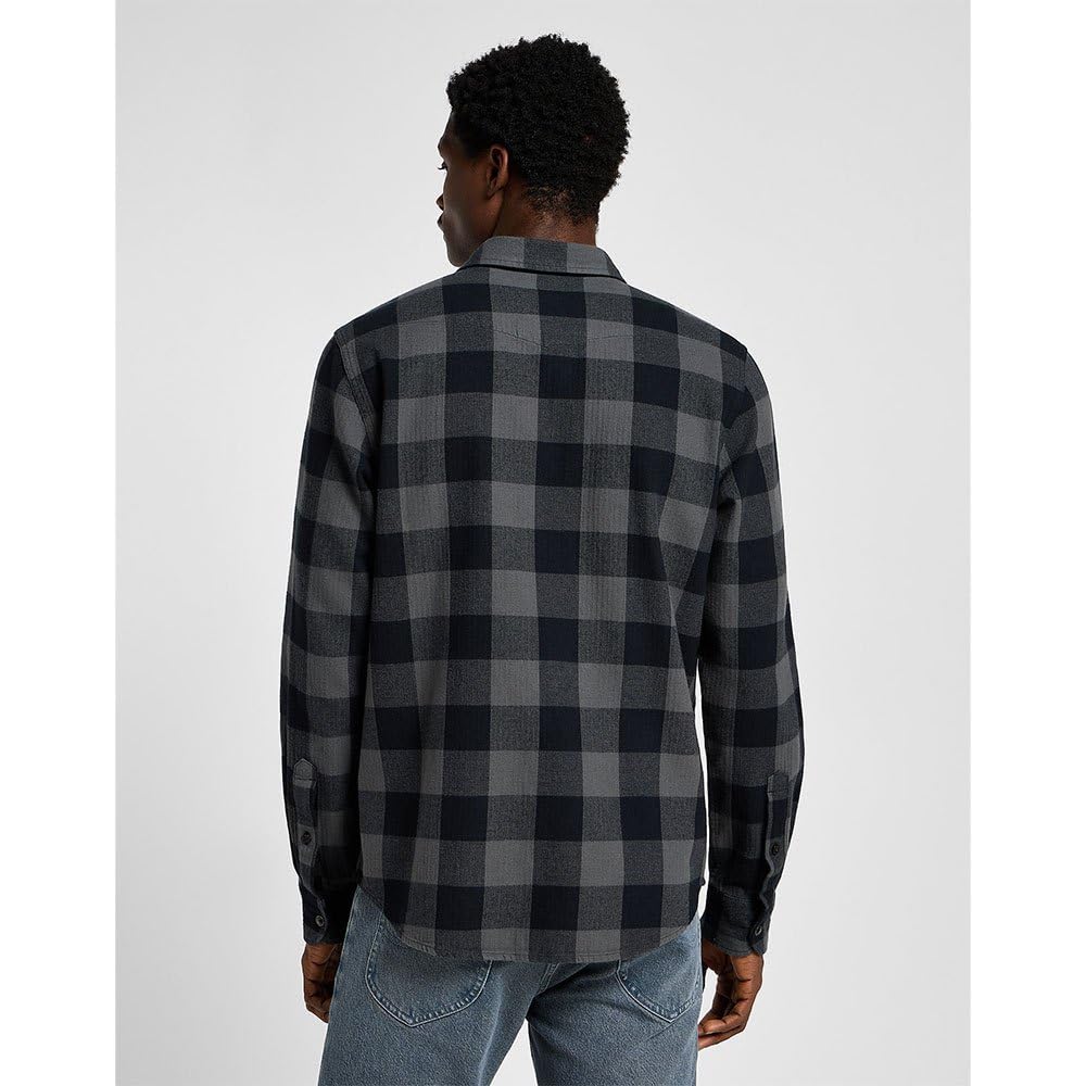 Lee Clean Western Shirt chemise homme gris coupe regular