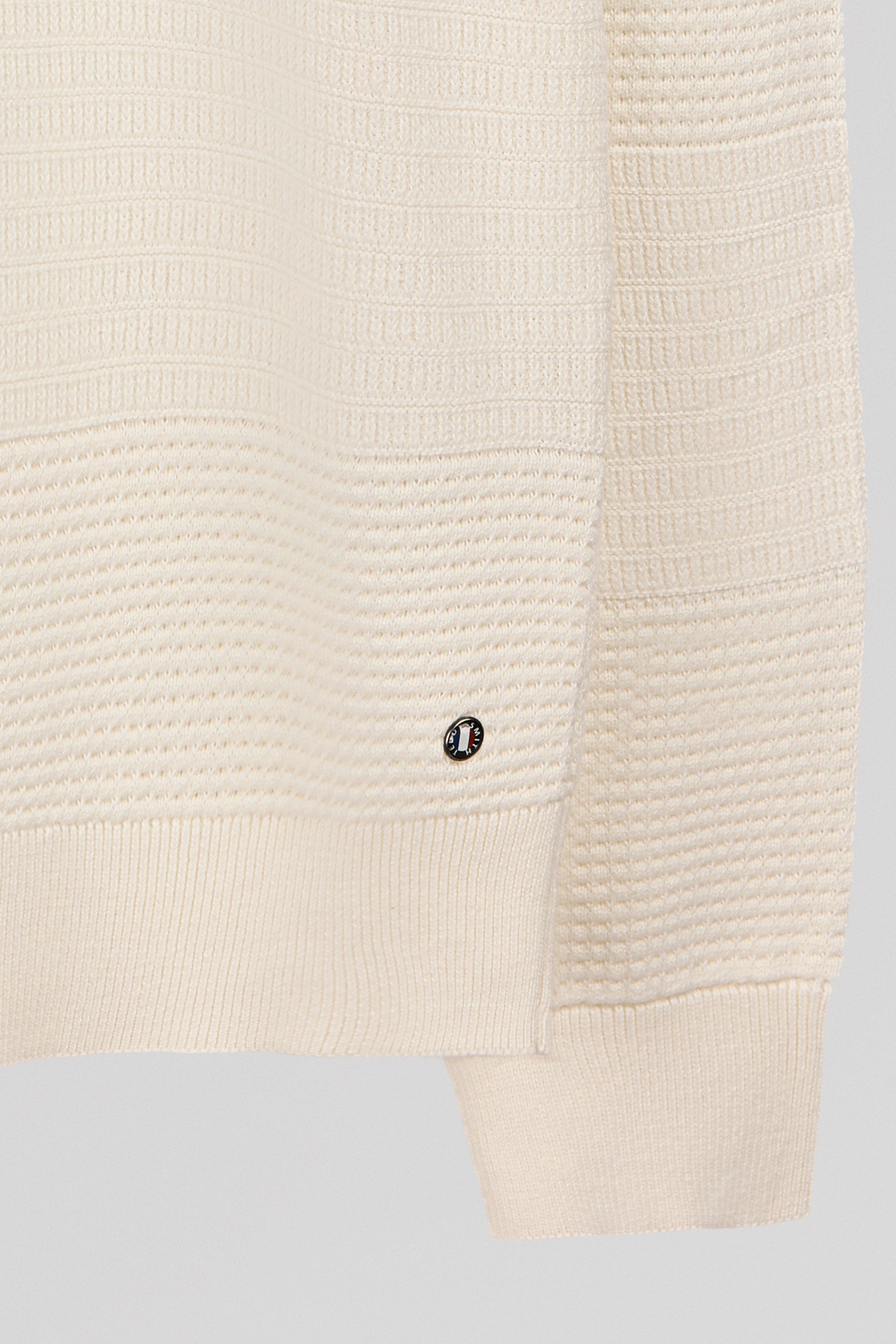 Teddy Smith P-Roni pull blanc cassé col rond coton