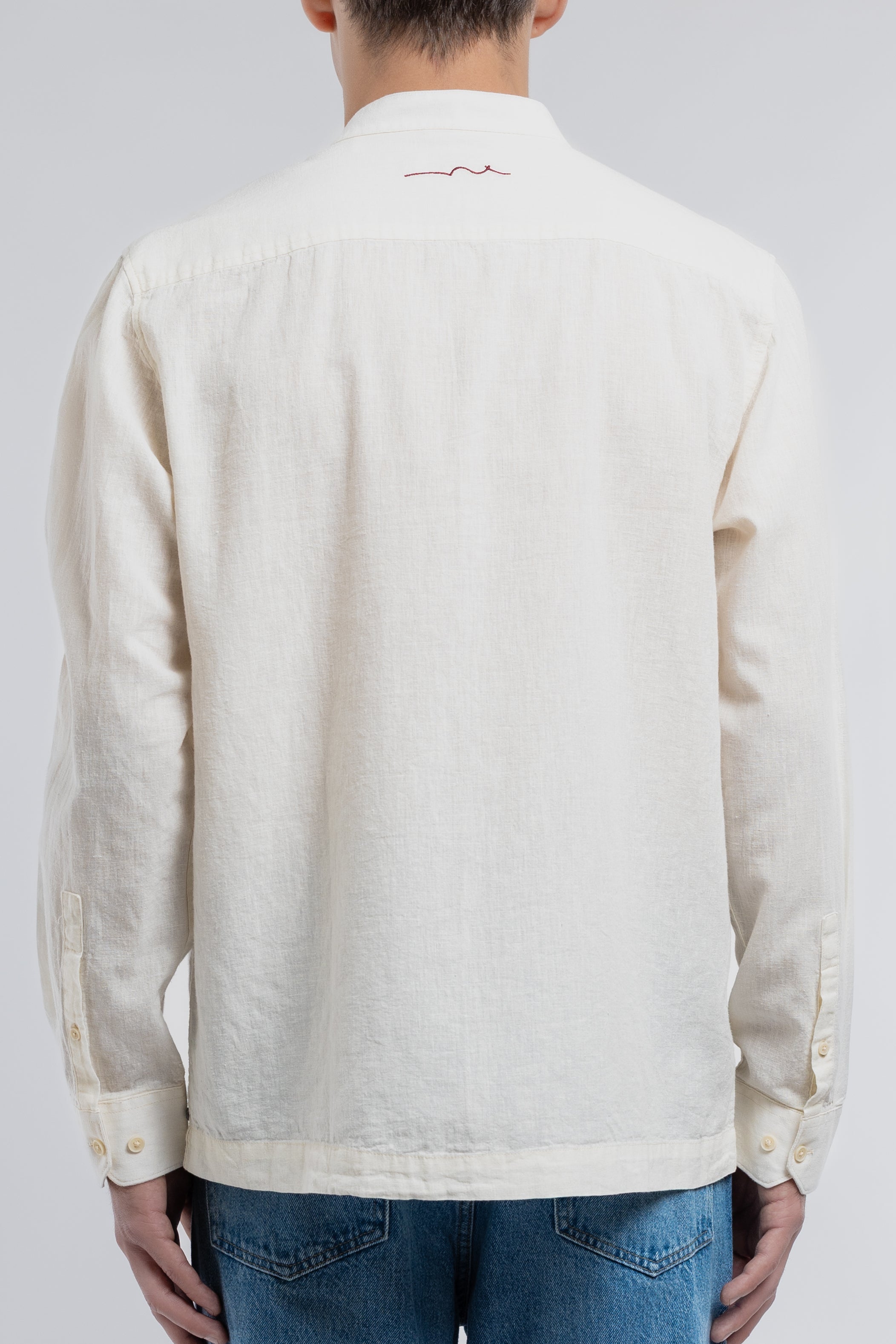 Teddy Smith C-JORD ML chemise homme col mao cream