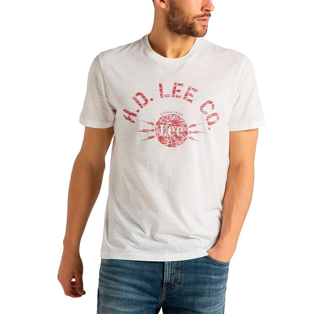 Lee Stencil Tee t-shirt homme blanc XXL coton