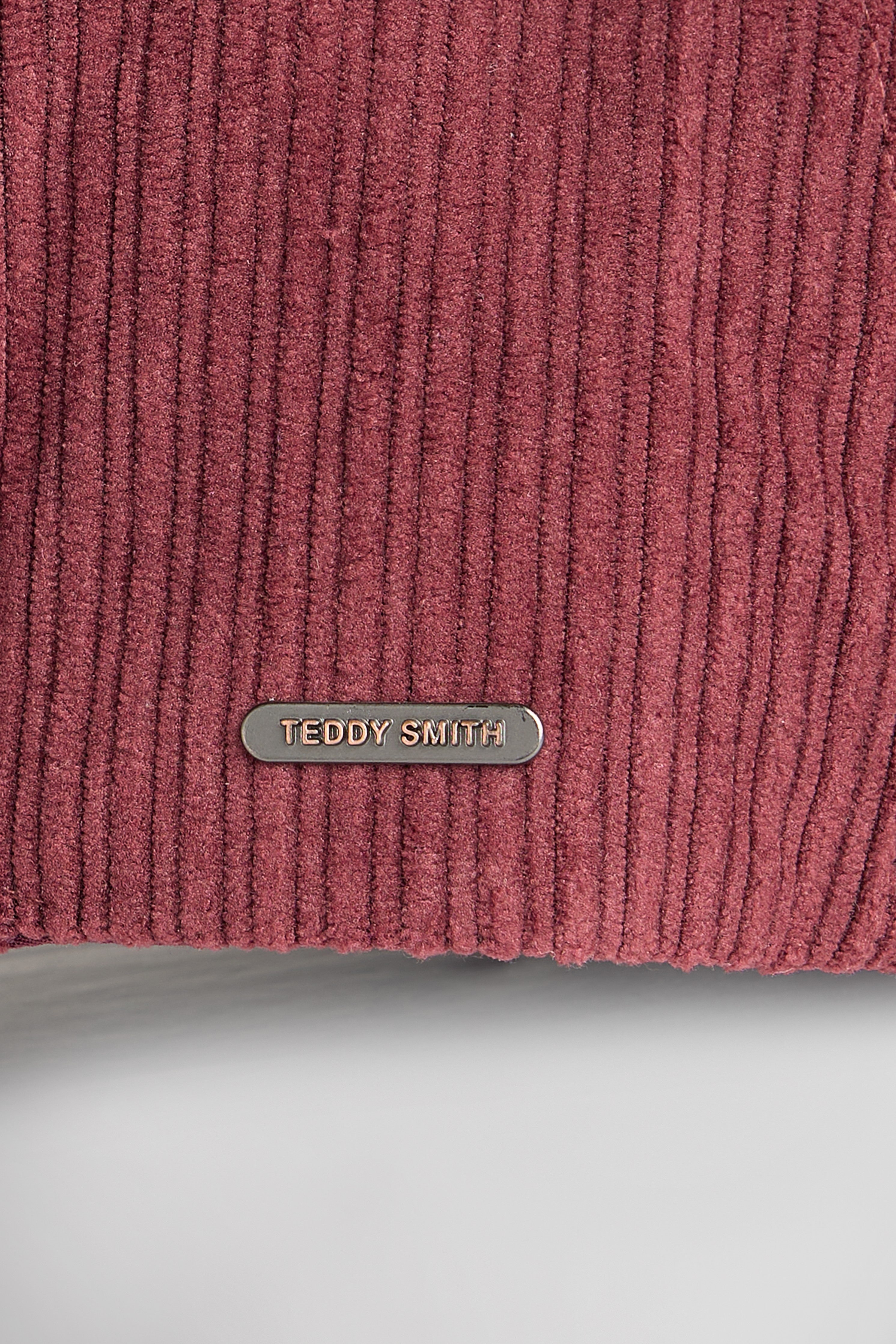 Teddy Smith C-Valou casquette velours bordeaux foncé vintage