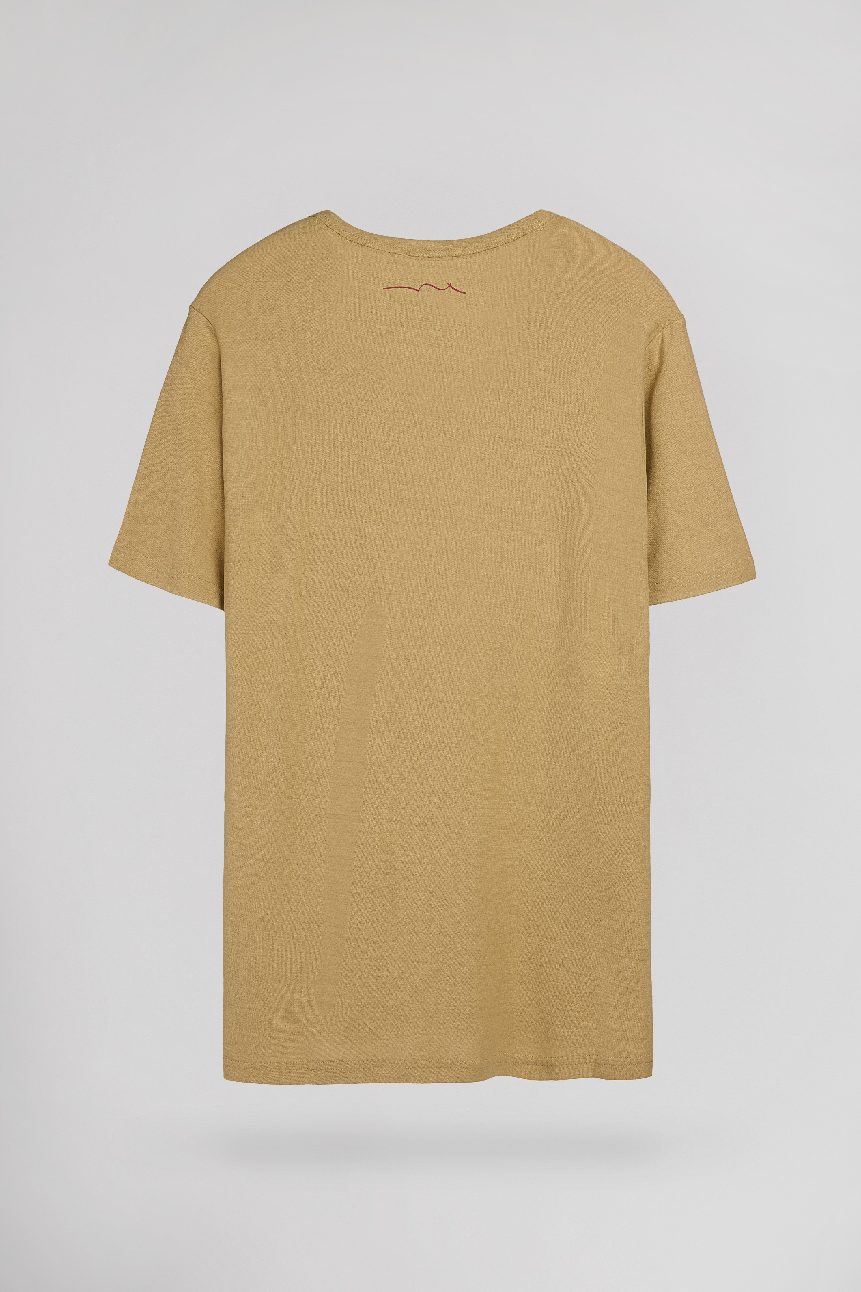 Teddy Smith T-Gabriel MC t-shirt homme beige col fendu