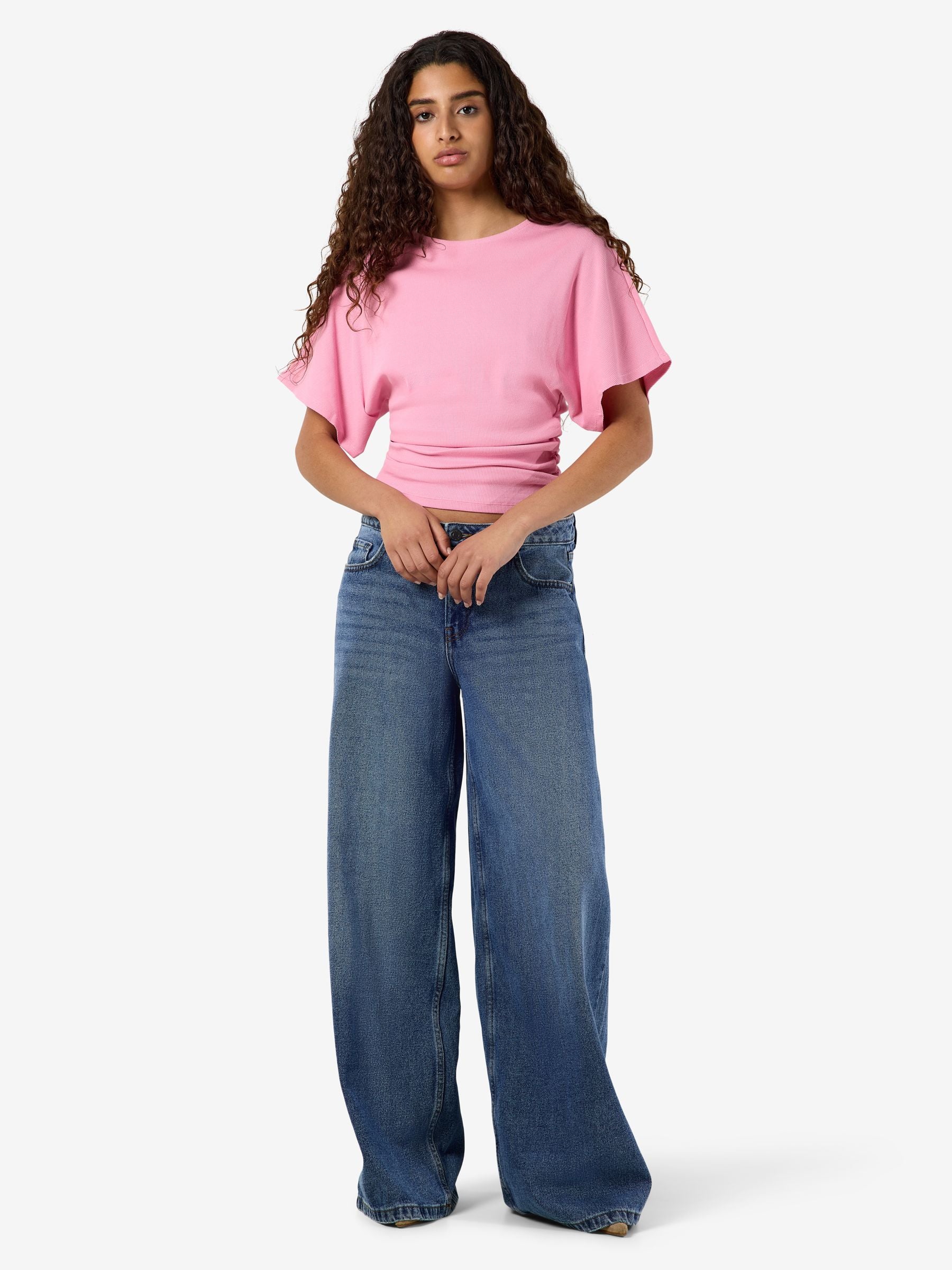 Noisy May Abbi t-shirt coton bio ruché manches courtes