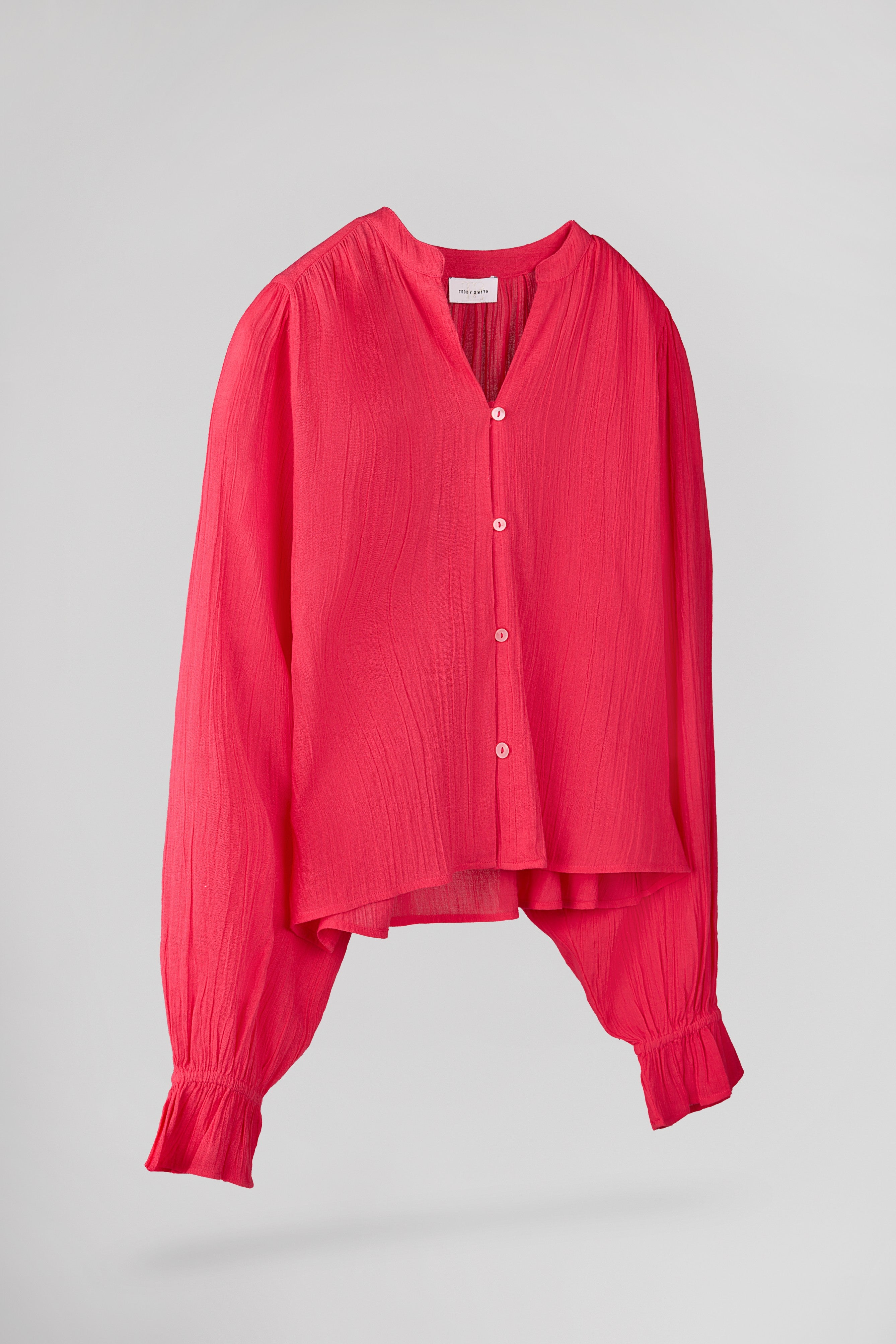 Teddy Smith C-Swan chemise rose fushia broderie