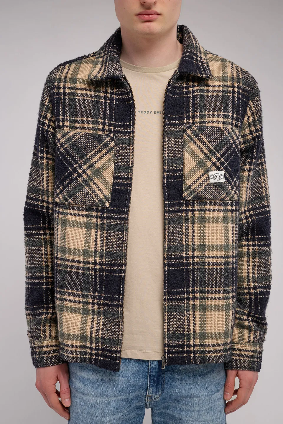 Teddy Smith C-Simon ML surchemise dark navy zippée