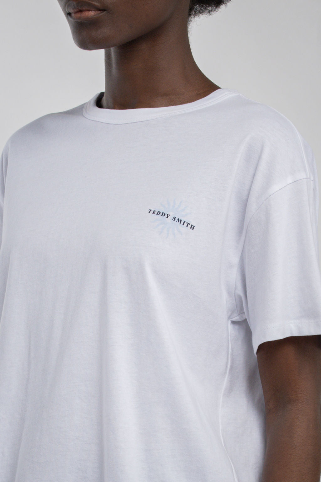 Teddy Smith T-Leyane MC t-shirt blanc oversize femme