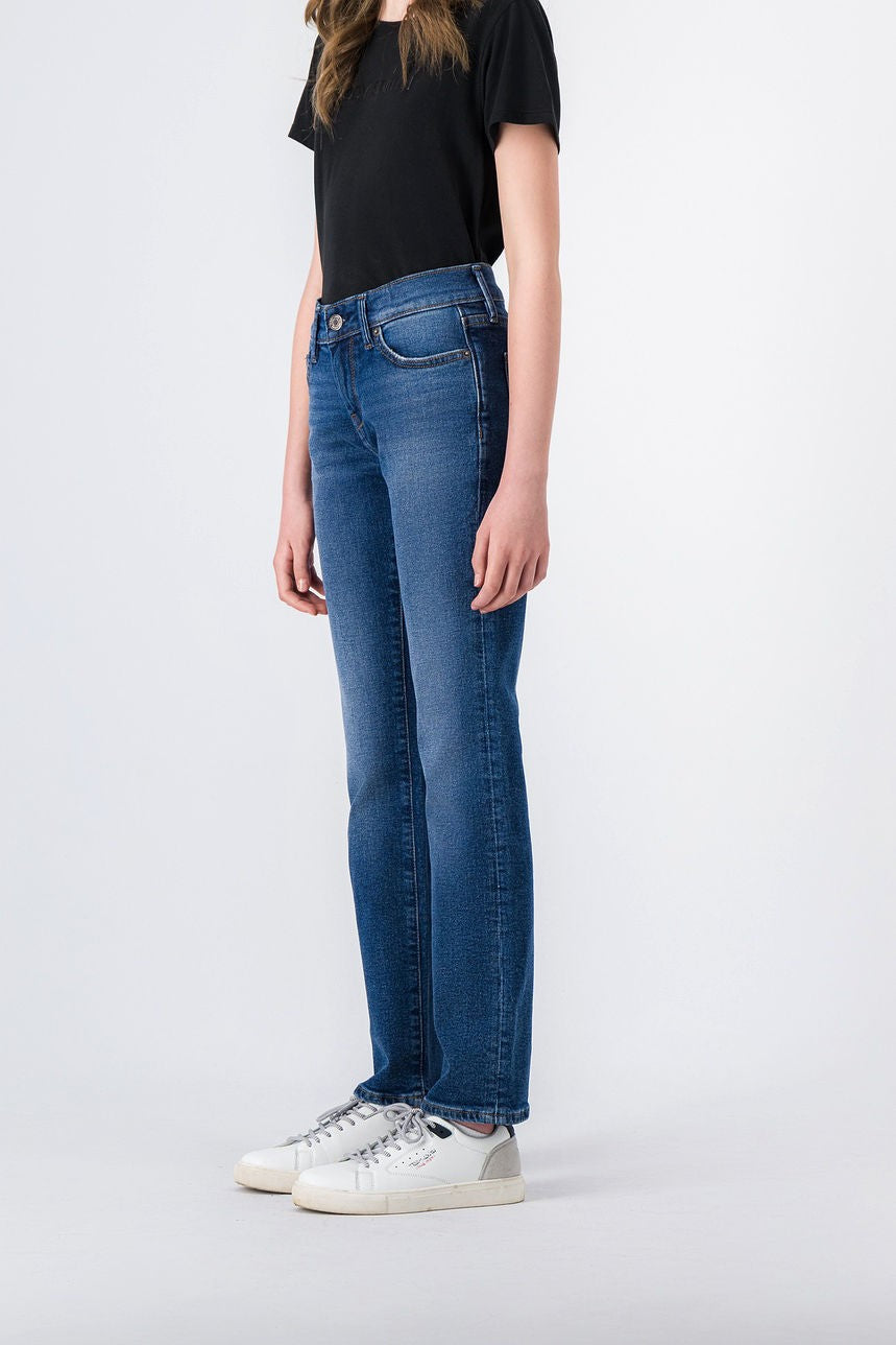 TEDDY SMITH P-PEPPER jean fille indigo vintage stretch 5 poches